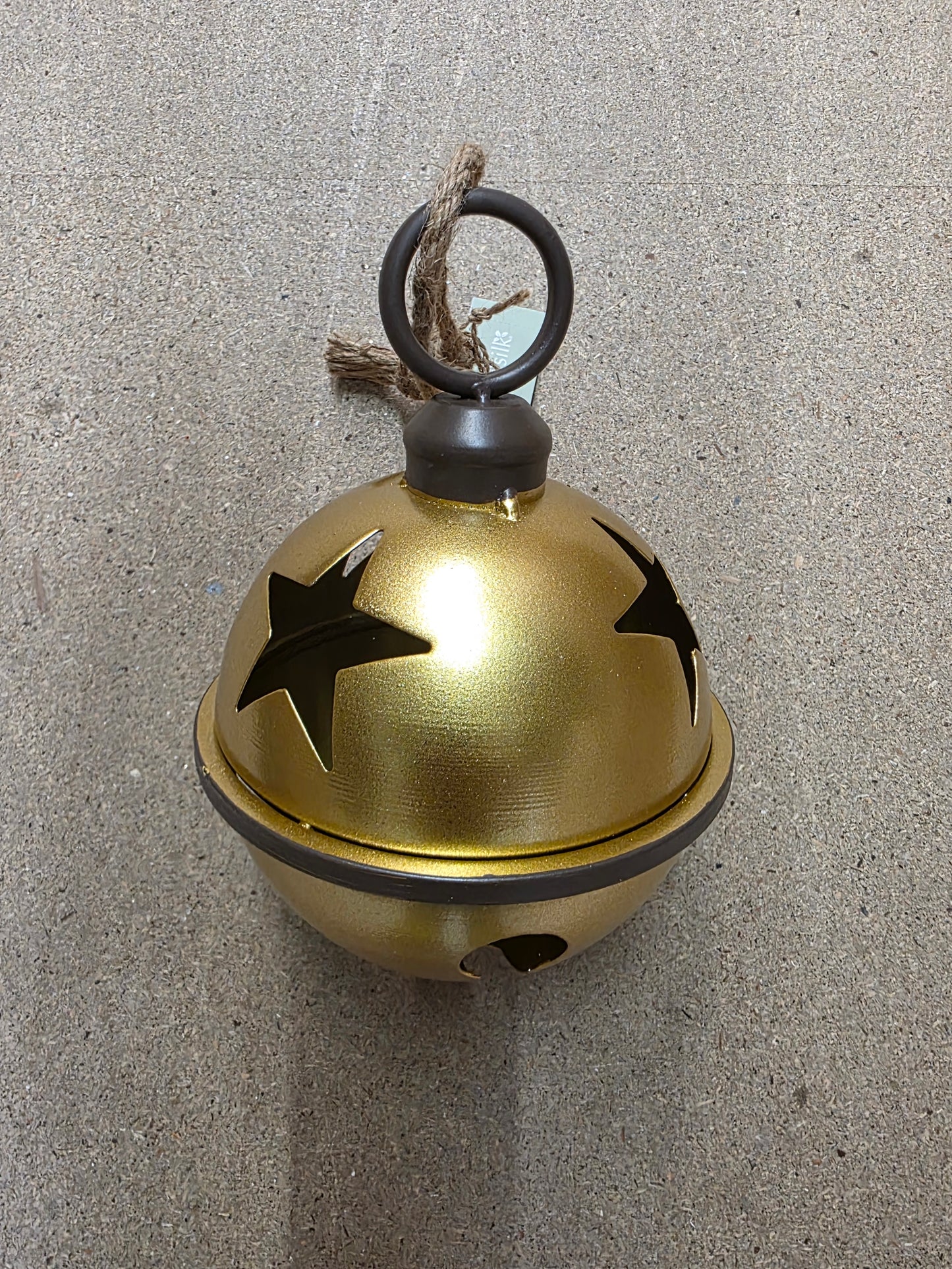 Metal Bell Star Gold 25cm