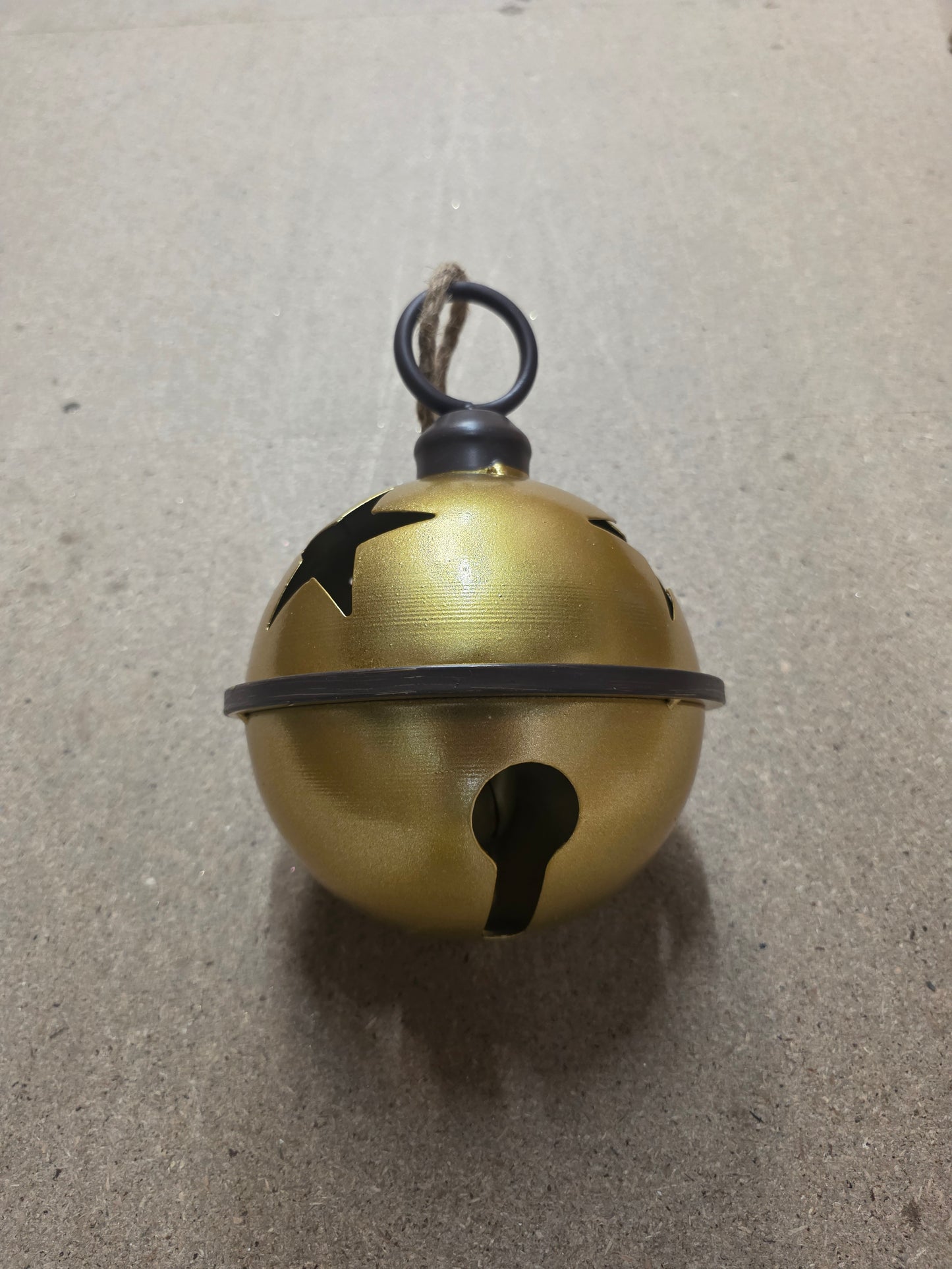 Metal Bell Star Gold 25cm