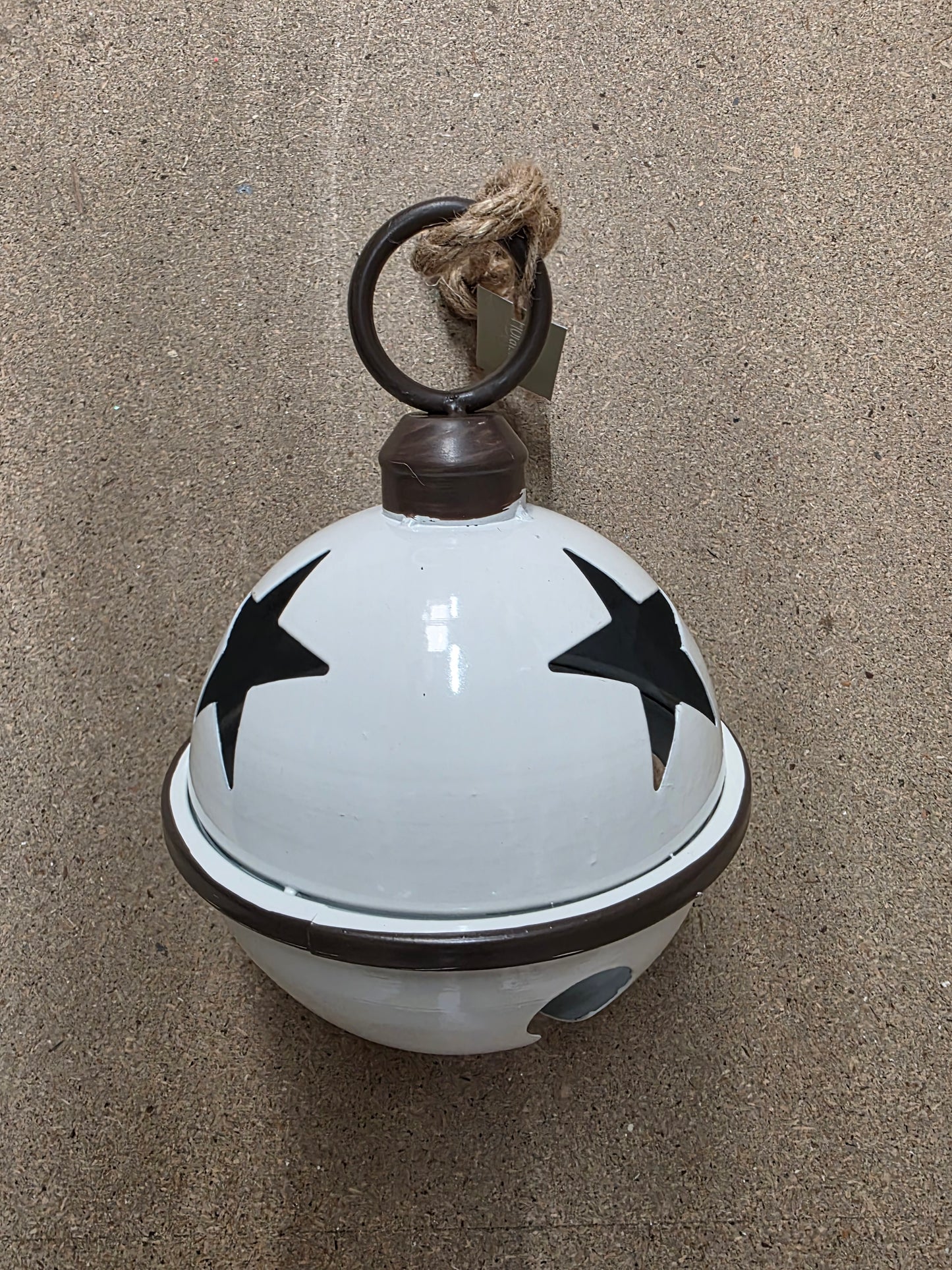 Metal Bell Star White 25cm