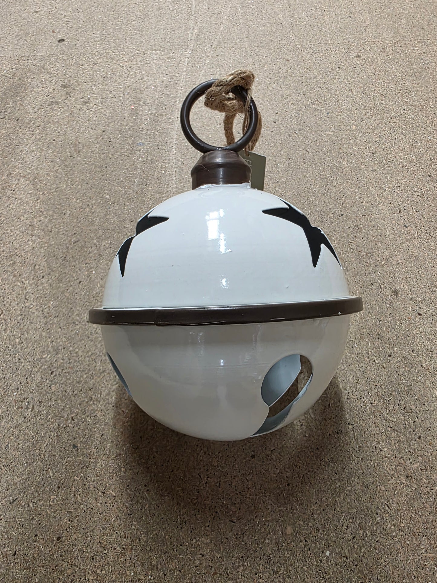 Metal Bell Star White 25cm