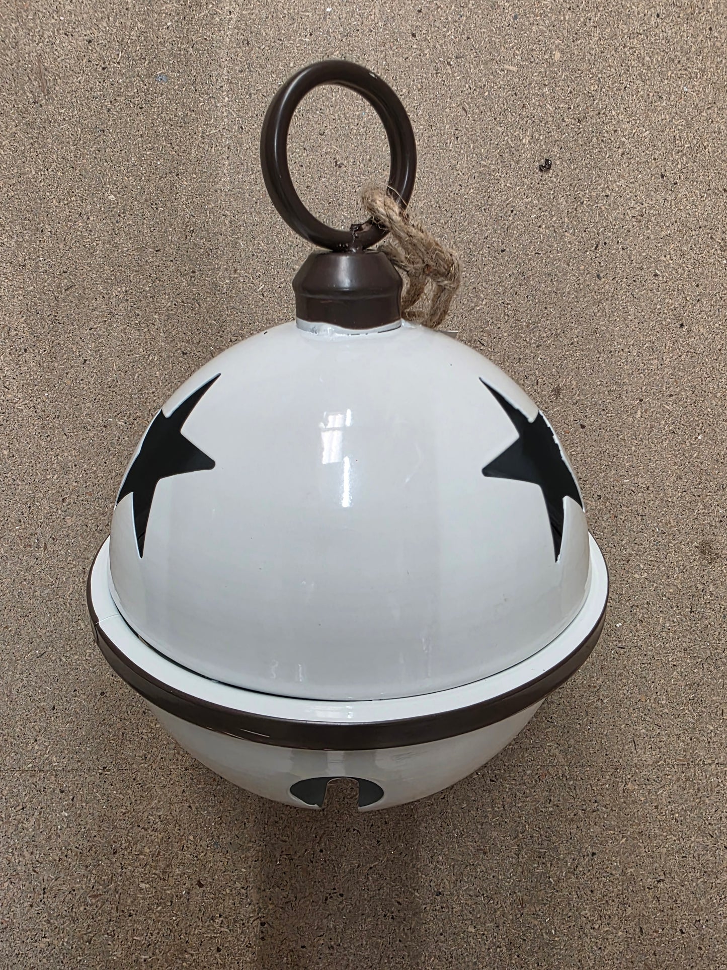 Metal Bell Star White 29cm