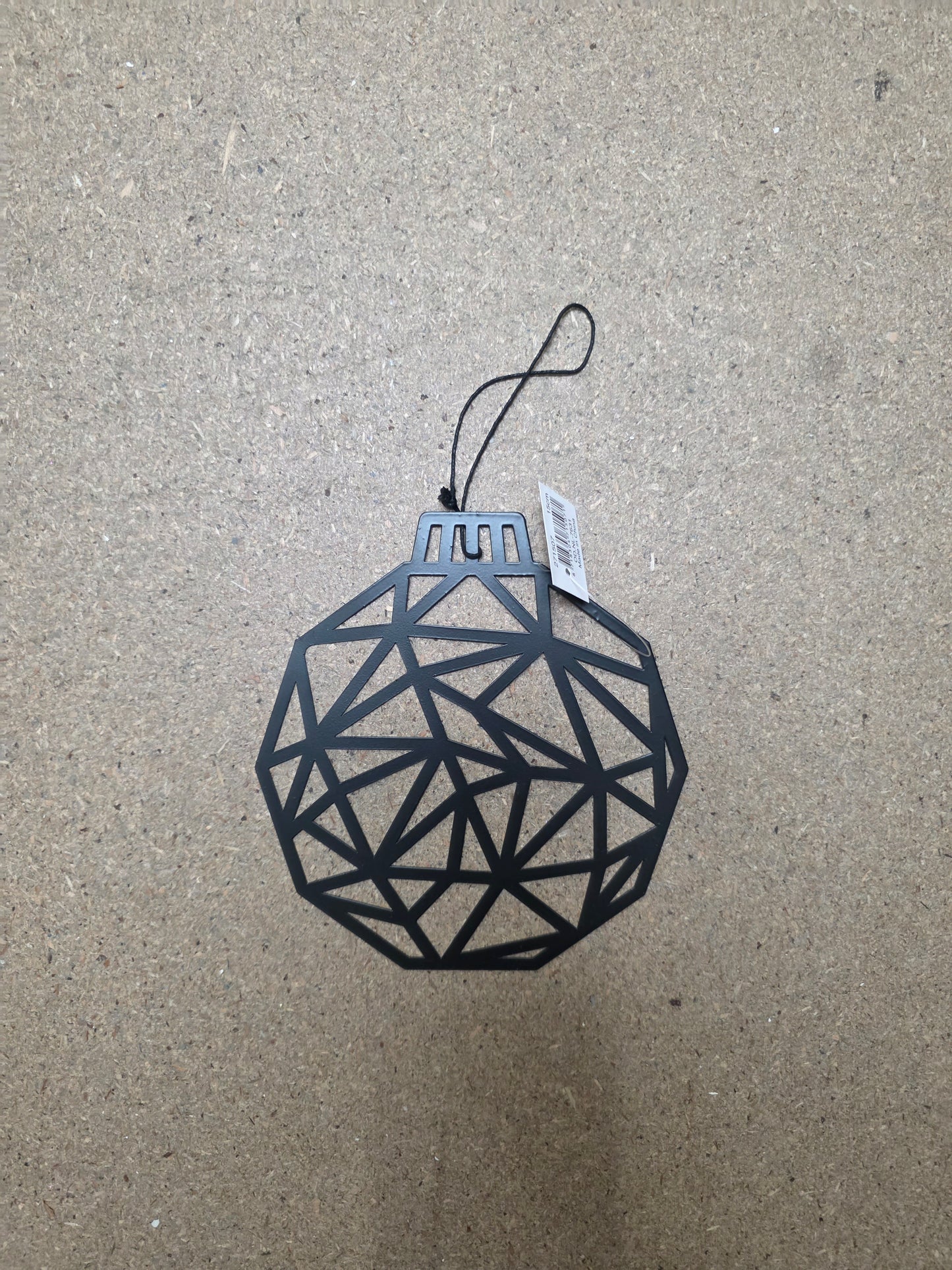 Metal Geo Ball Hang Black 15cm