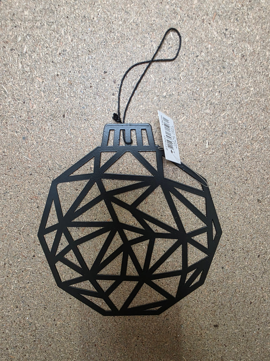 Metal Geo Ball Hang Black 15cm (PACK OF 3)