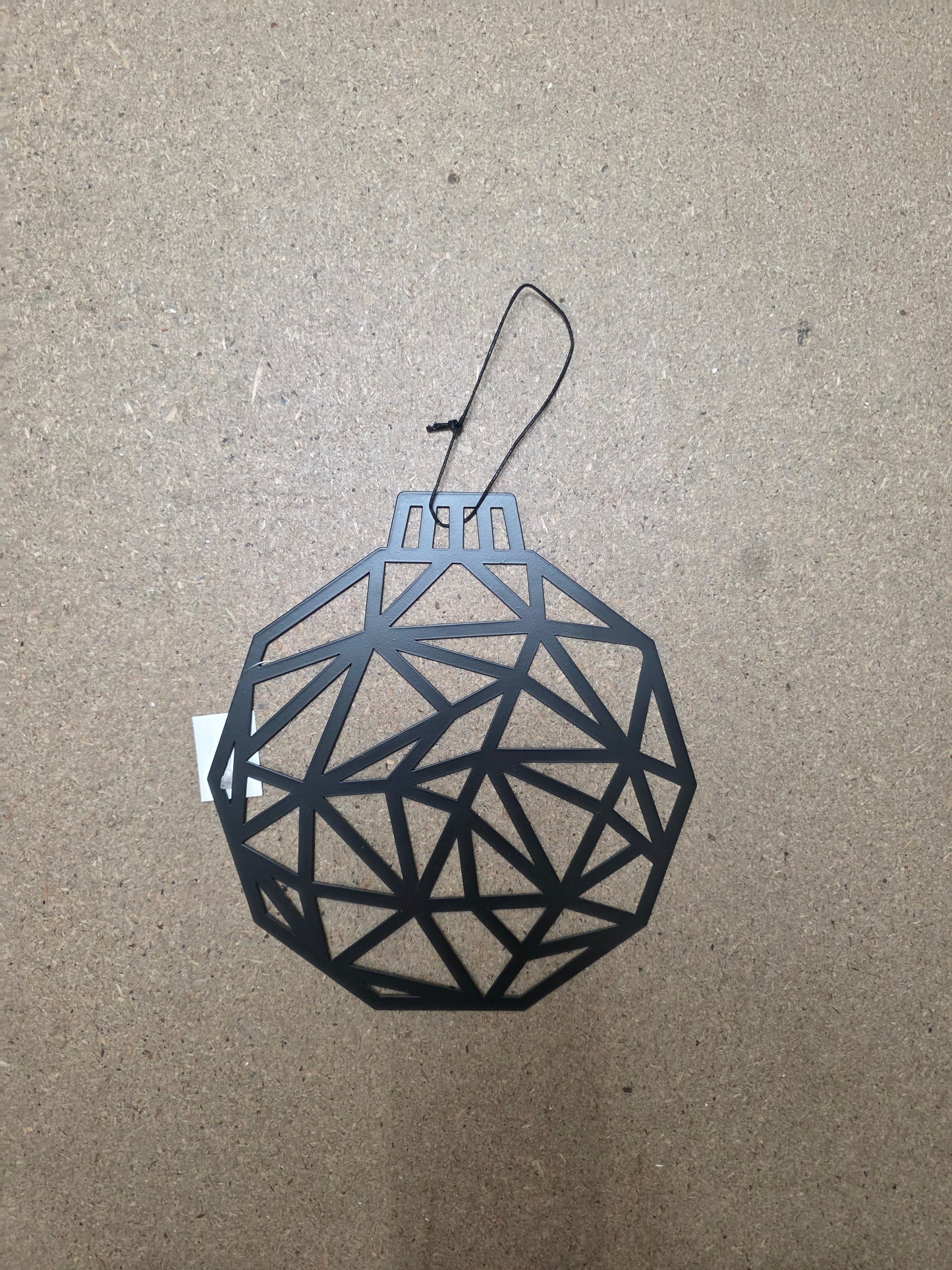 Metal Geo Ball Hang Black 20cm