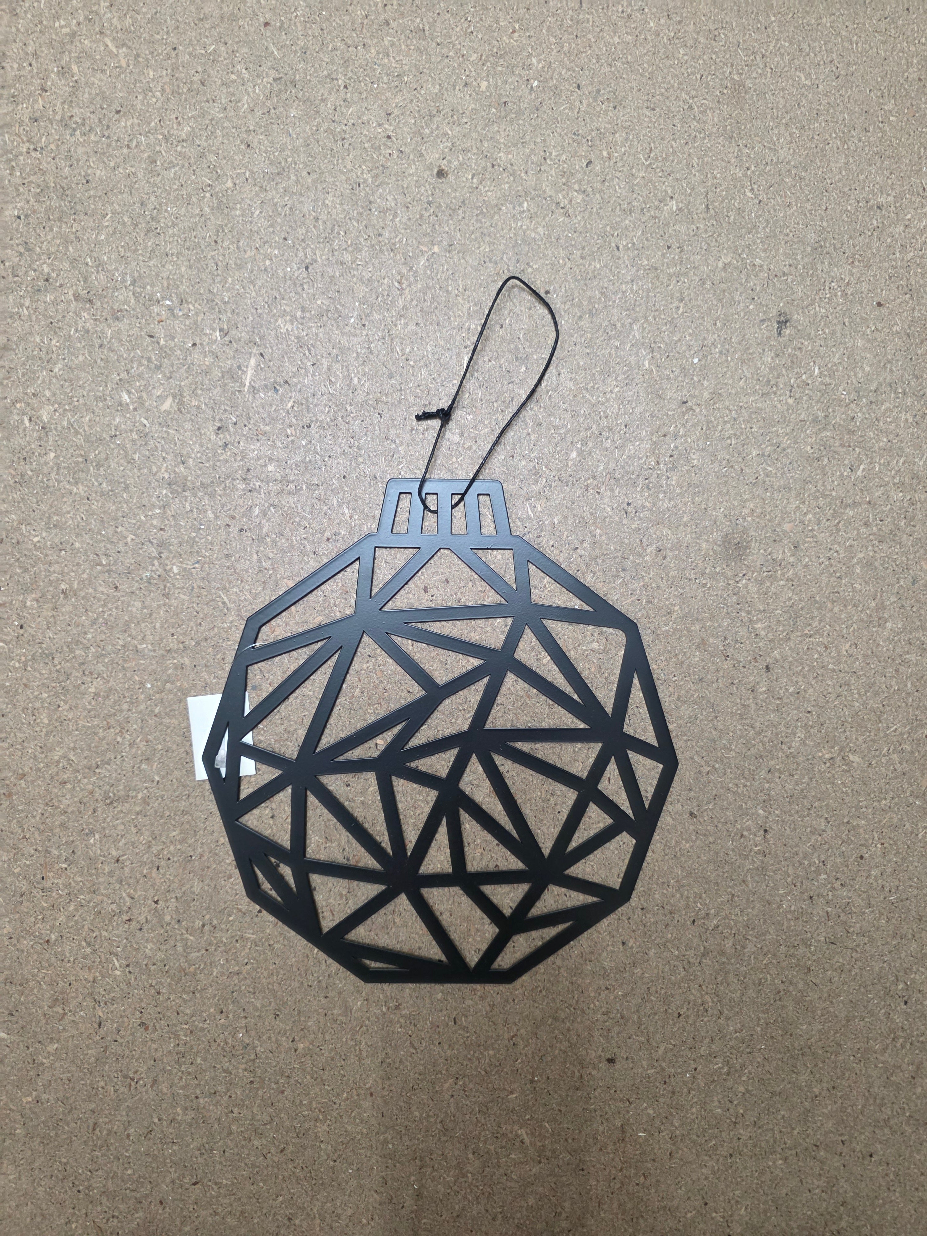 Metal Geo Ball Hang Black 20cm (PACK OF 3)