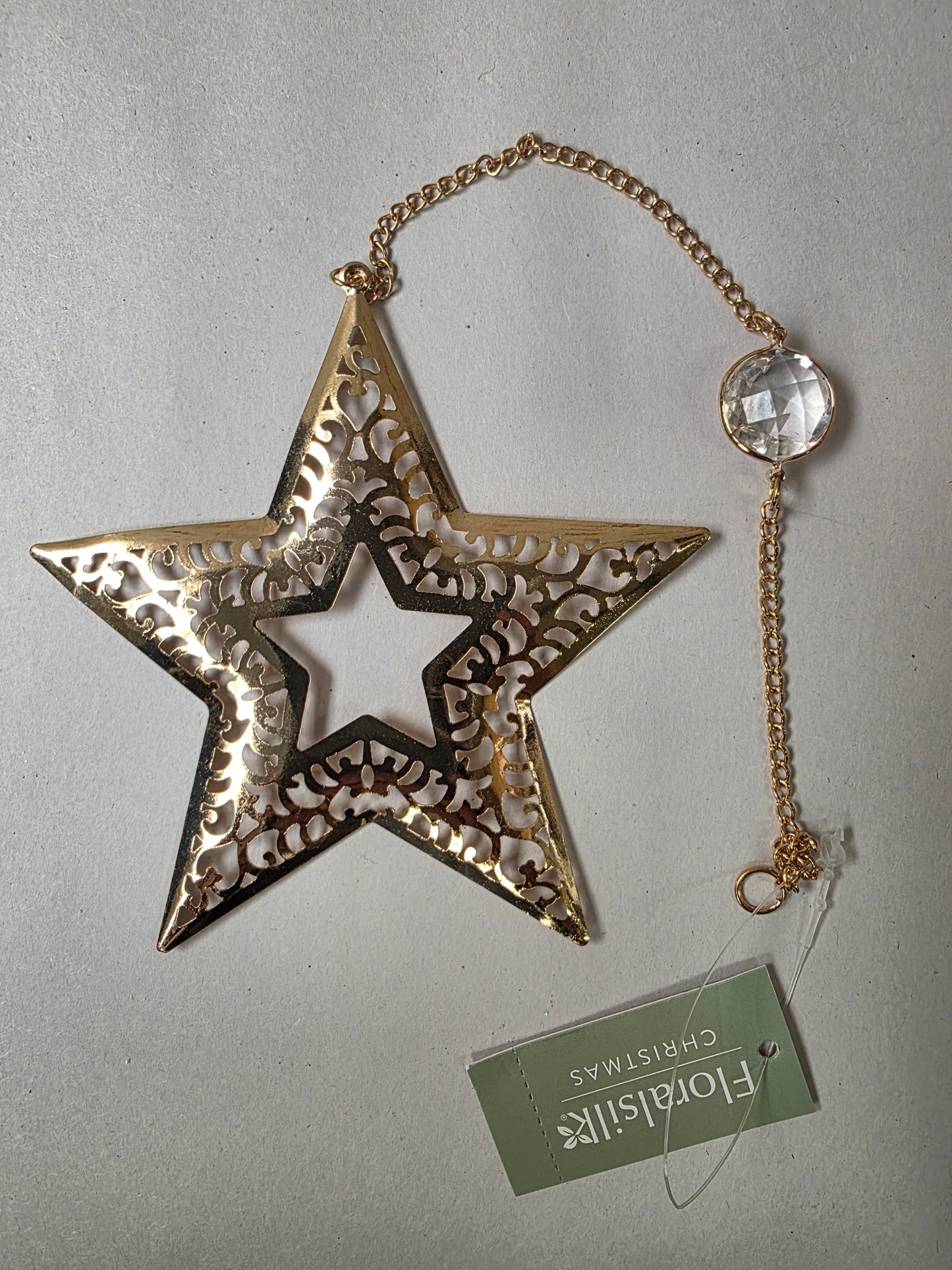 Metal Star Chain 35cm Gold