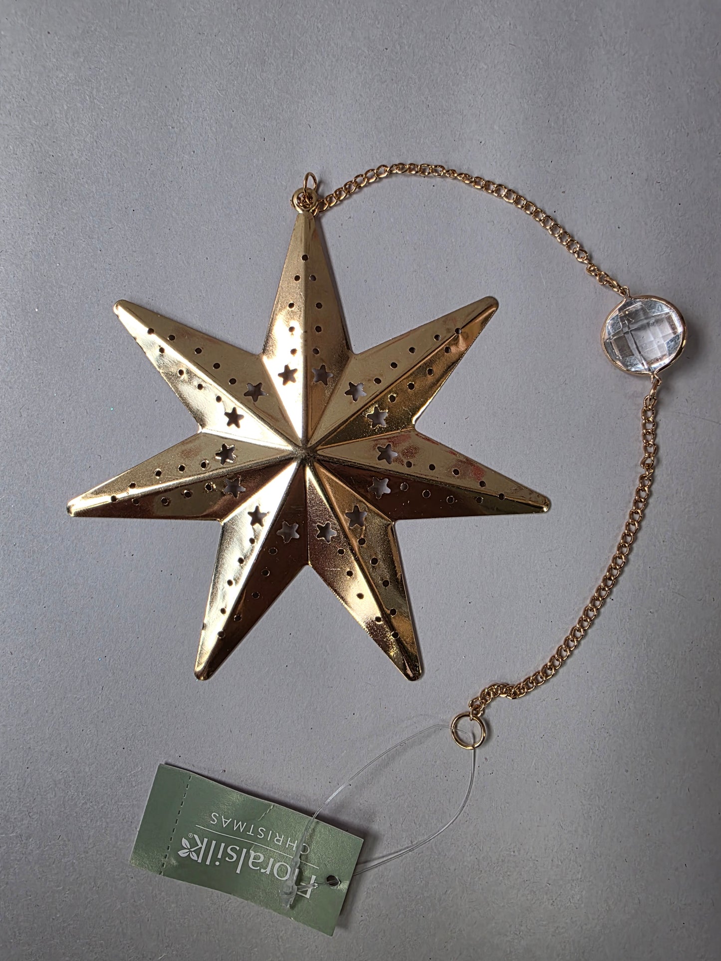 Metal Star Chain 37cm Gold