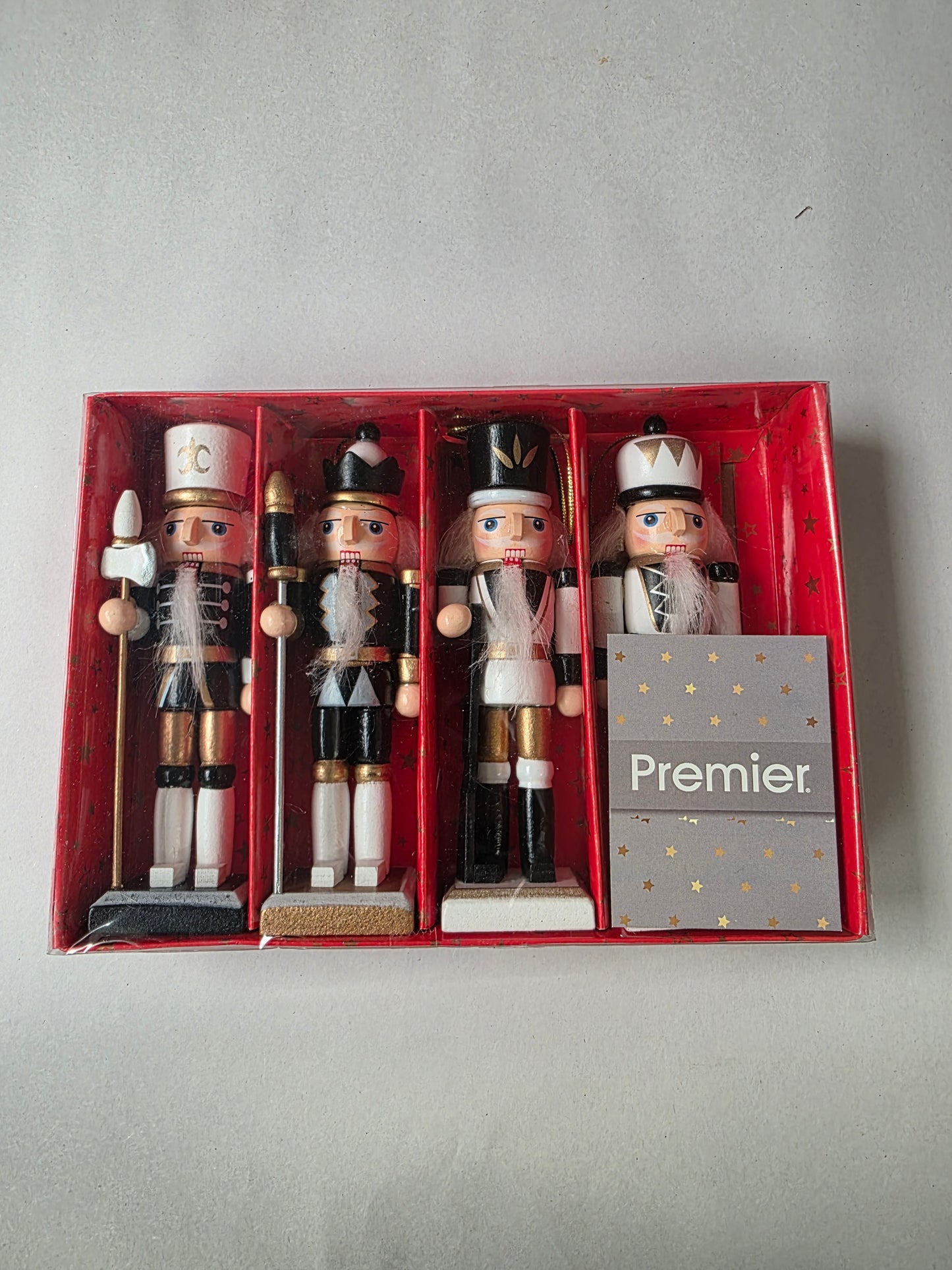 Nutcracker 4 Set Black Gold 13cm