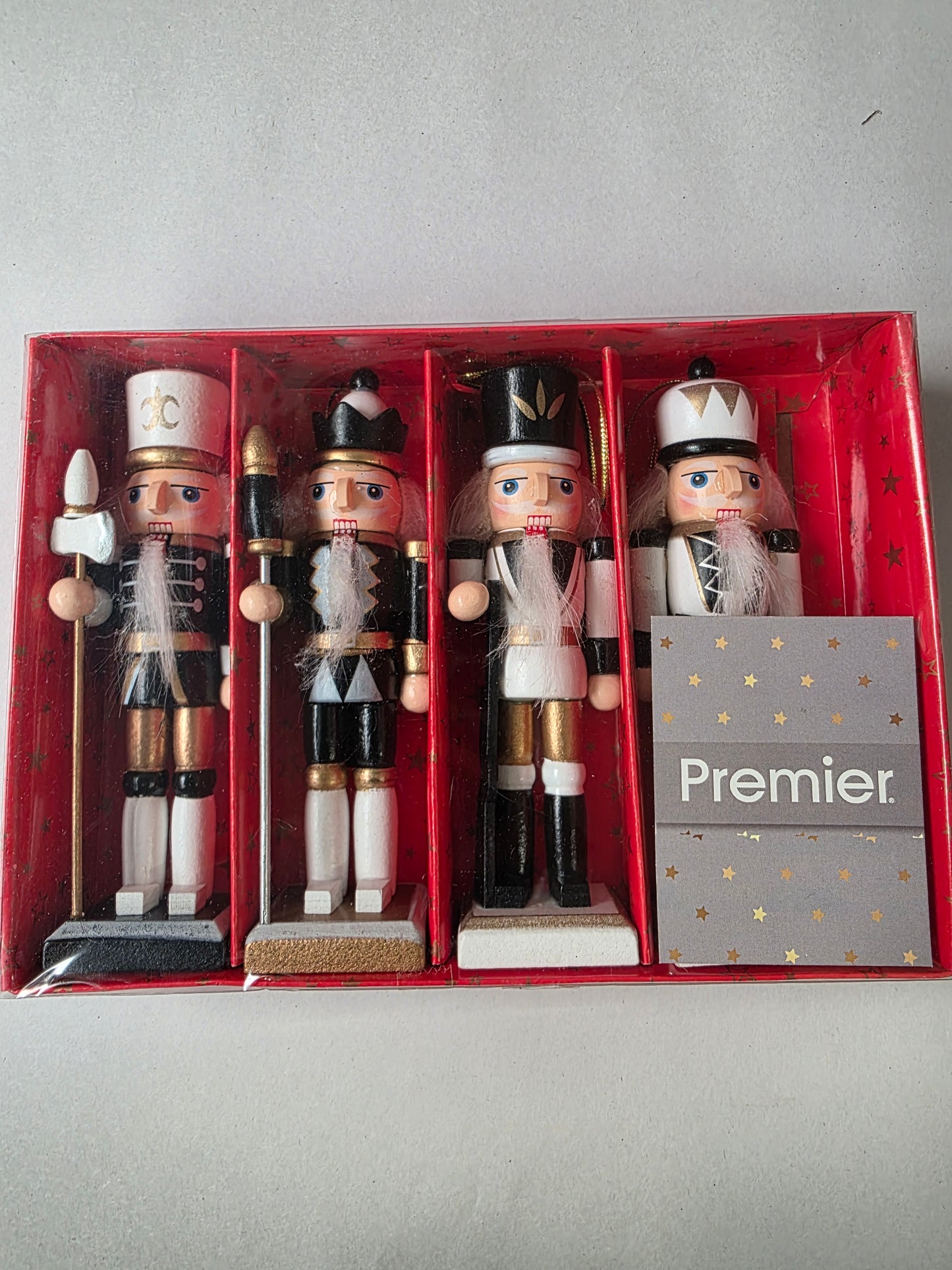 Nutcracker 4 Set Black Gold 13cm