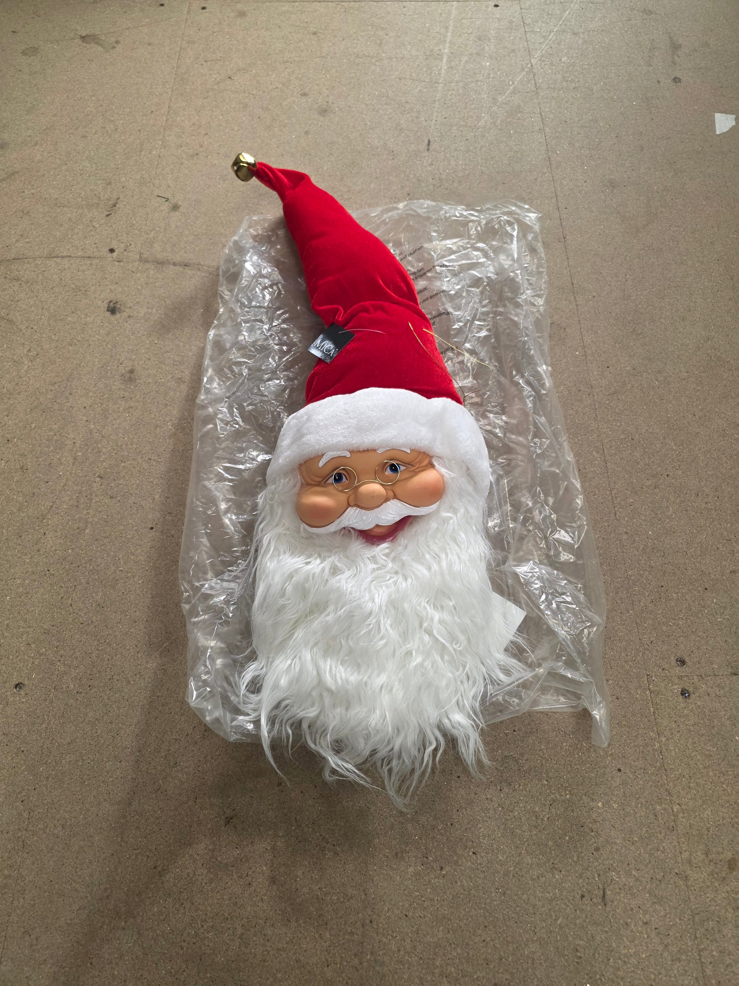 Santa Head Hanging Red 95x24cm