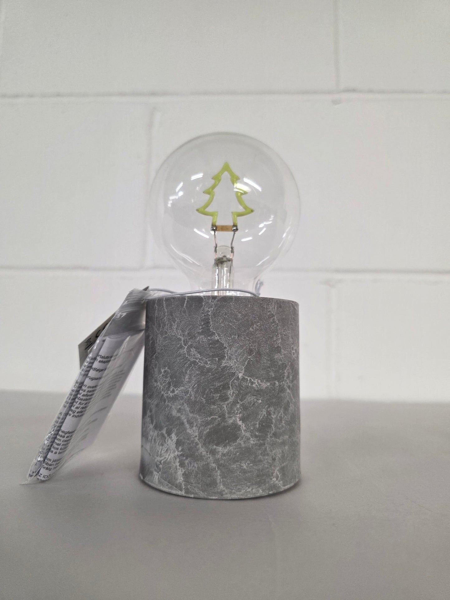 Table Lamp Tree Green Battery Timer 18x8cm