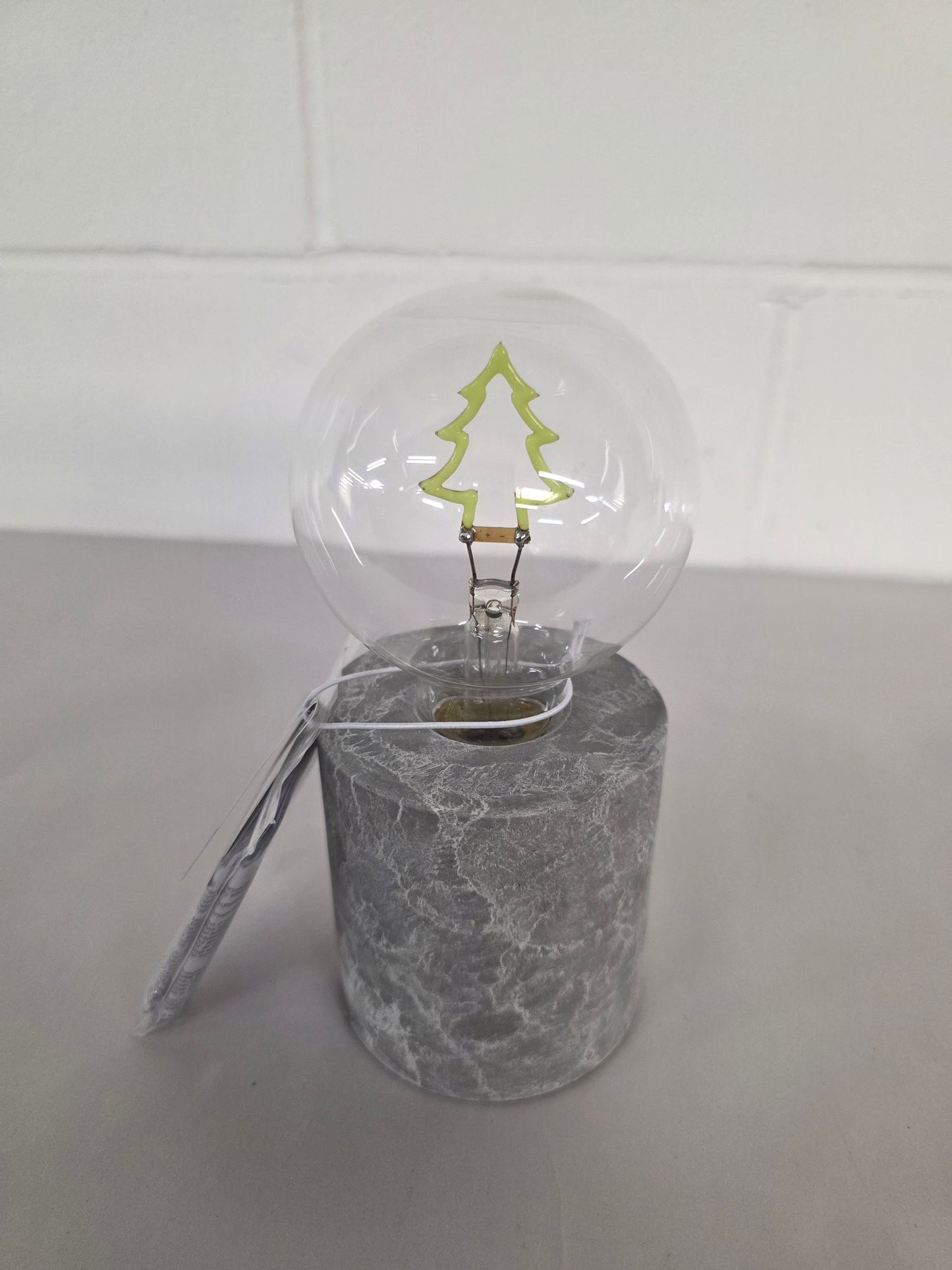 Table Lamp Tree Green Battery Timer 18x8cm