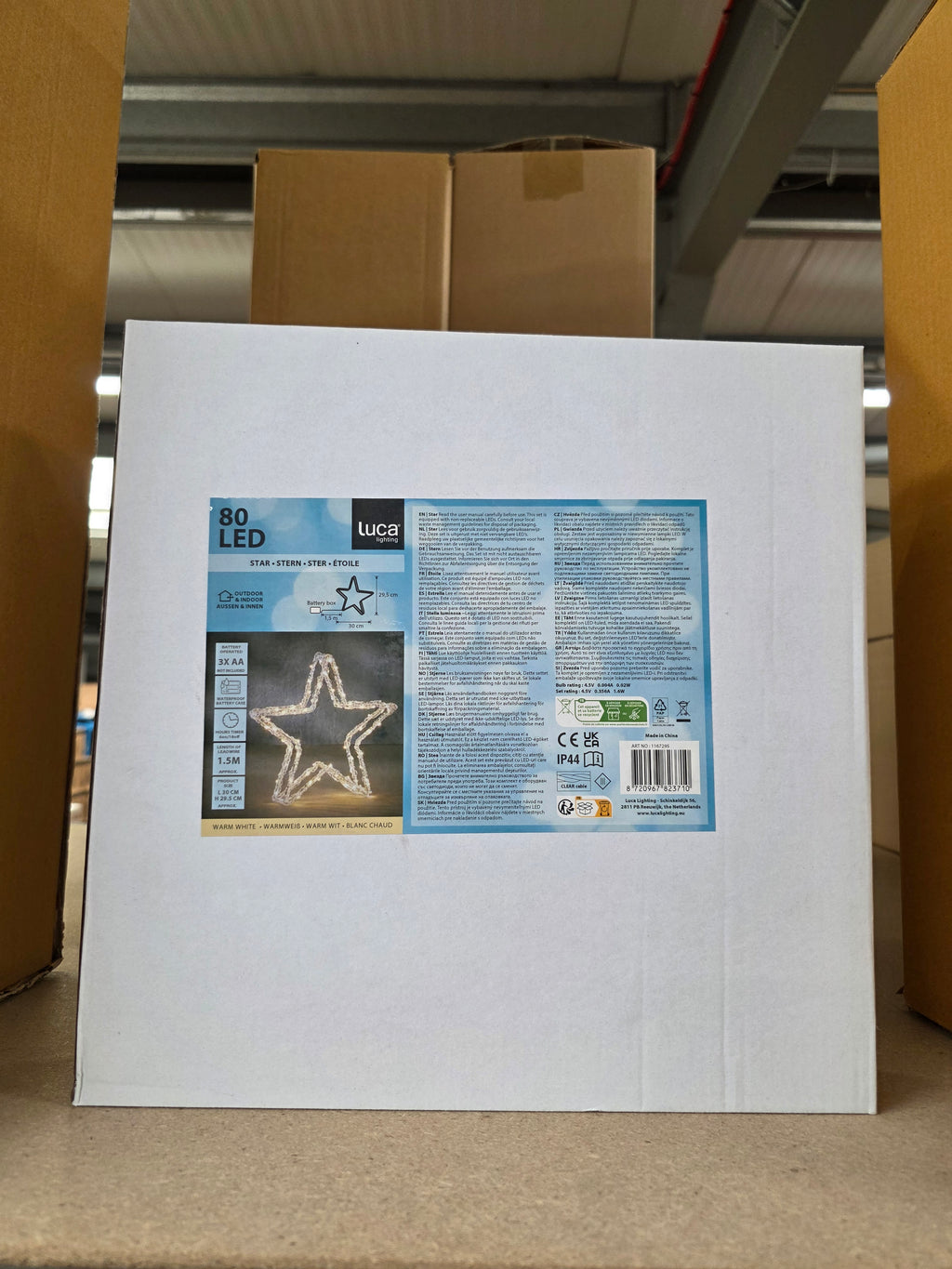 Warm White Star 80 Led Battery Operated