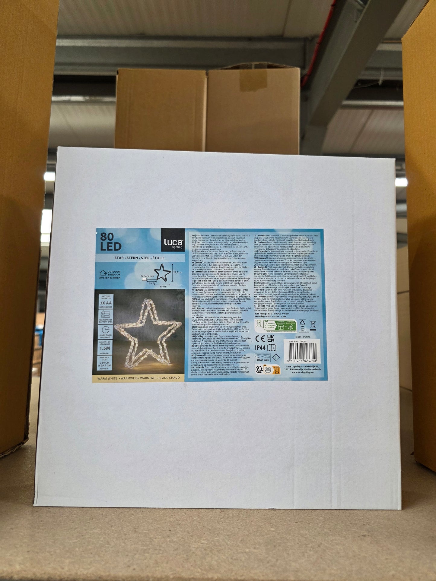 Warm White Star 80 Led Battery Operated