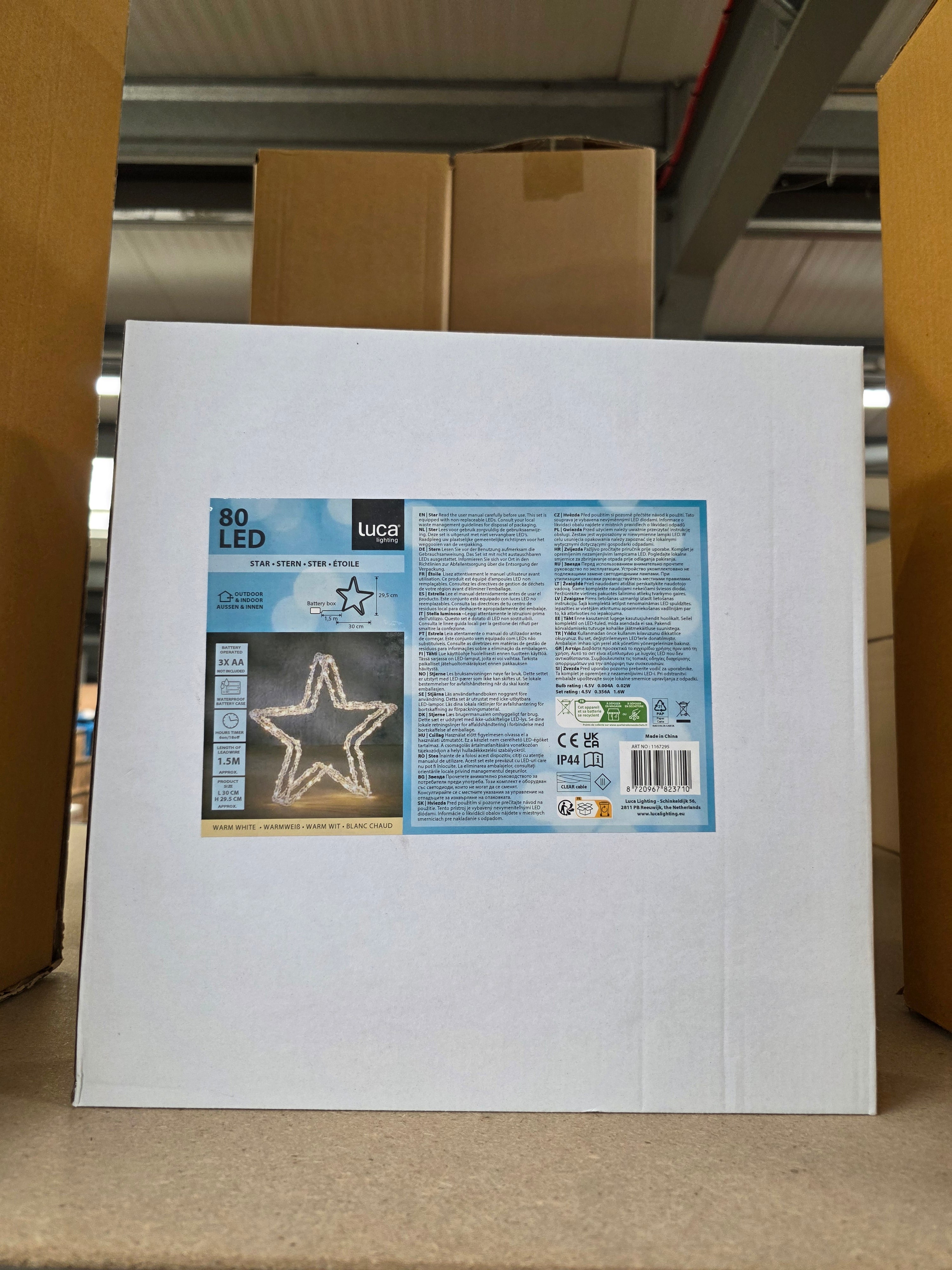 Warm White Star 80 Led Battery Operated