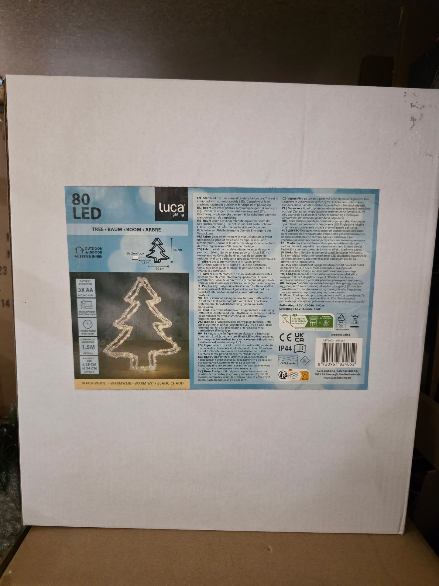 Warm White Tree 80 Led Battery Operated