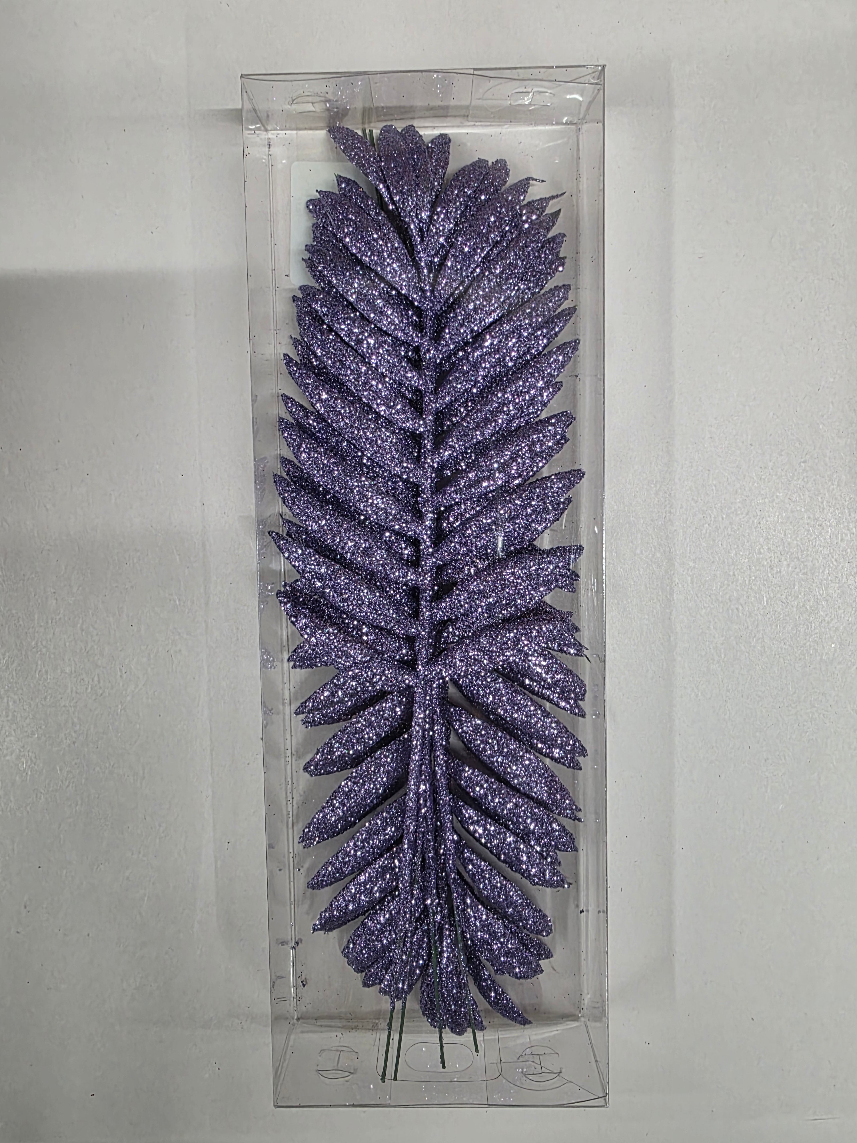 Palm Leaves Glitter Purple