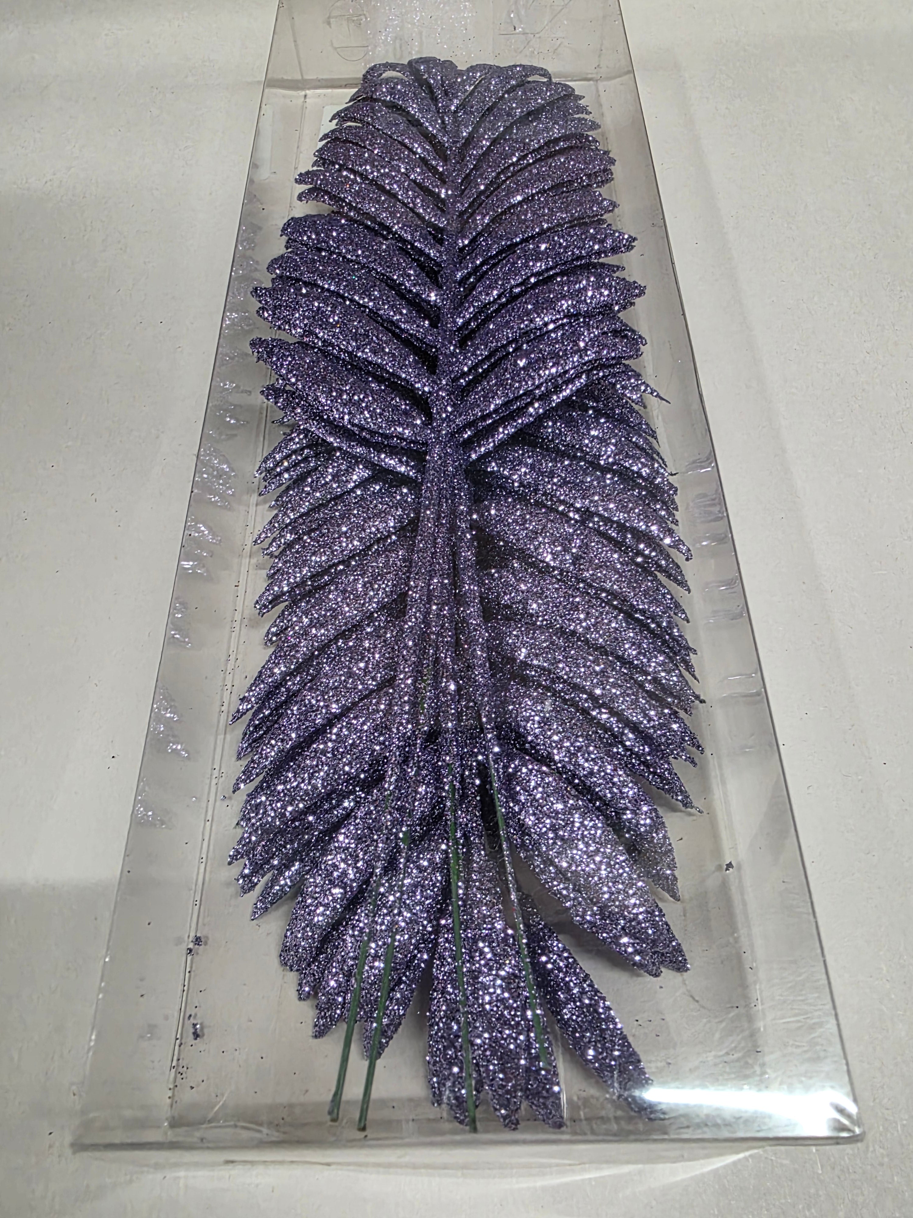 Palm Leaves Glitter Purple