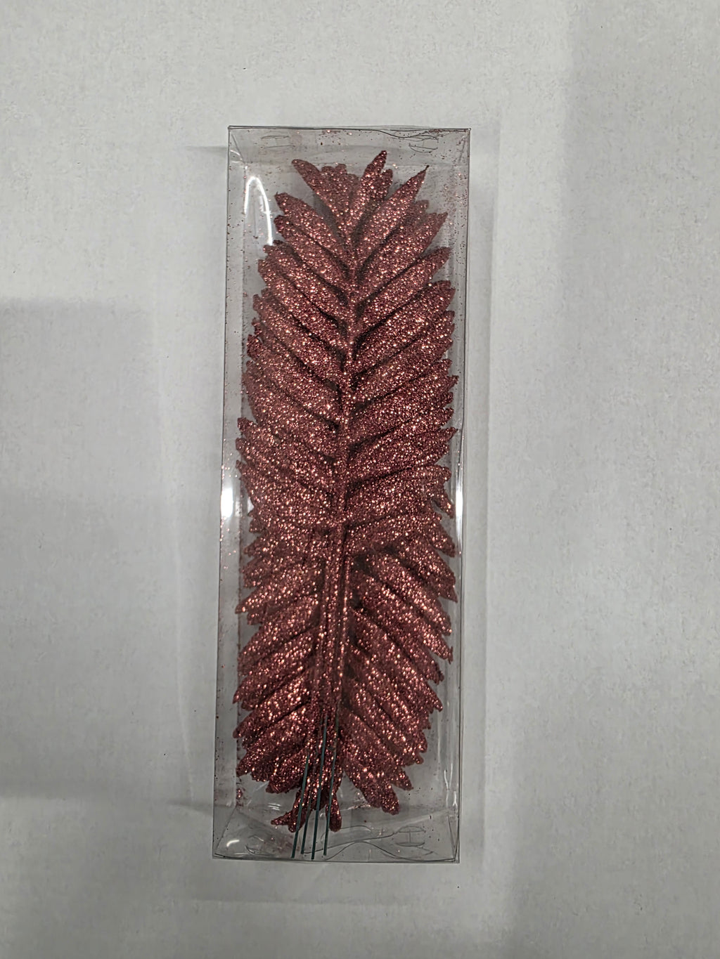 Palm Leaves Glitter Coral