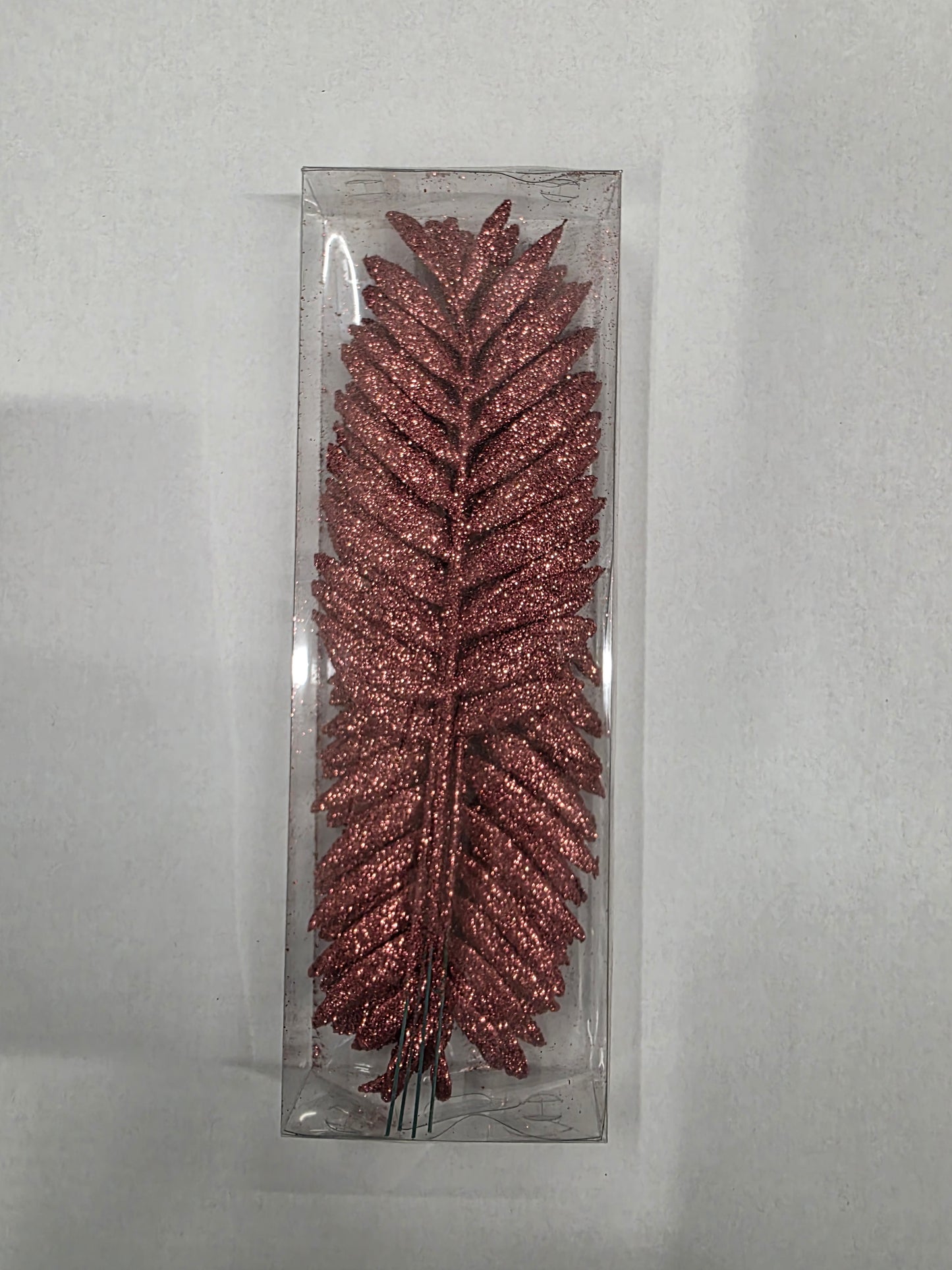 Palm Leaves Glitter Coral