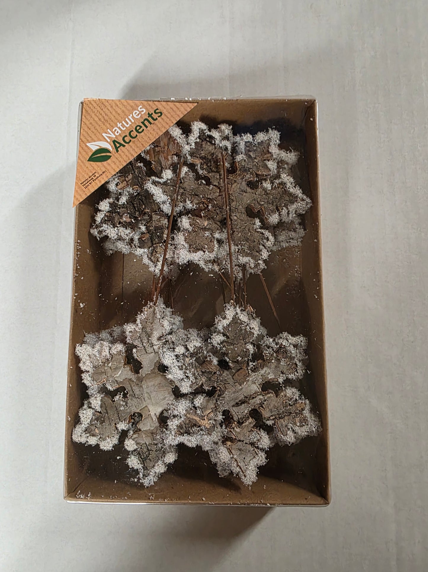 Stars On Wire Snow Birchbark 6cm X36