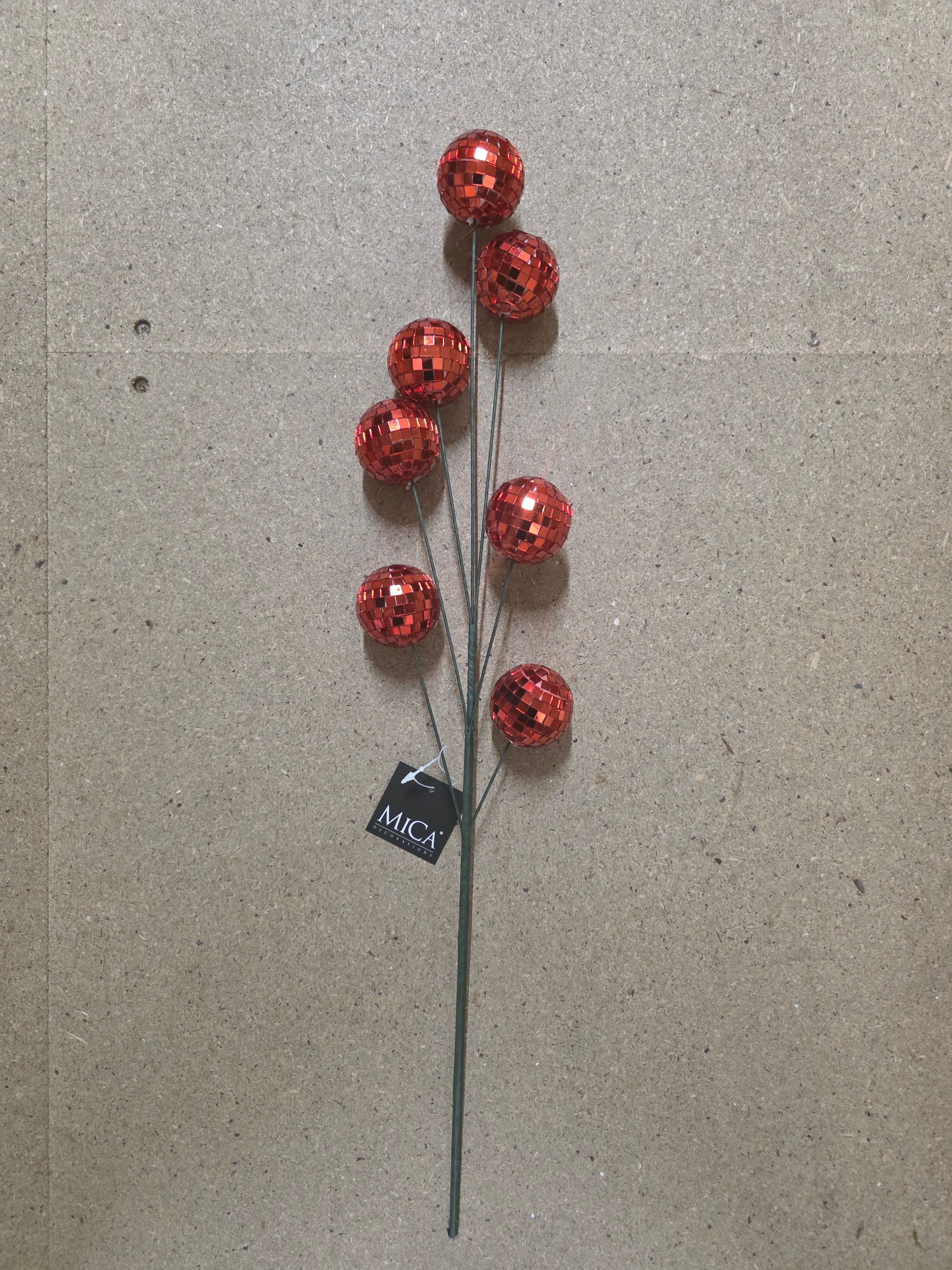 Branch Mirror Balls Red 60cm