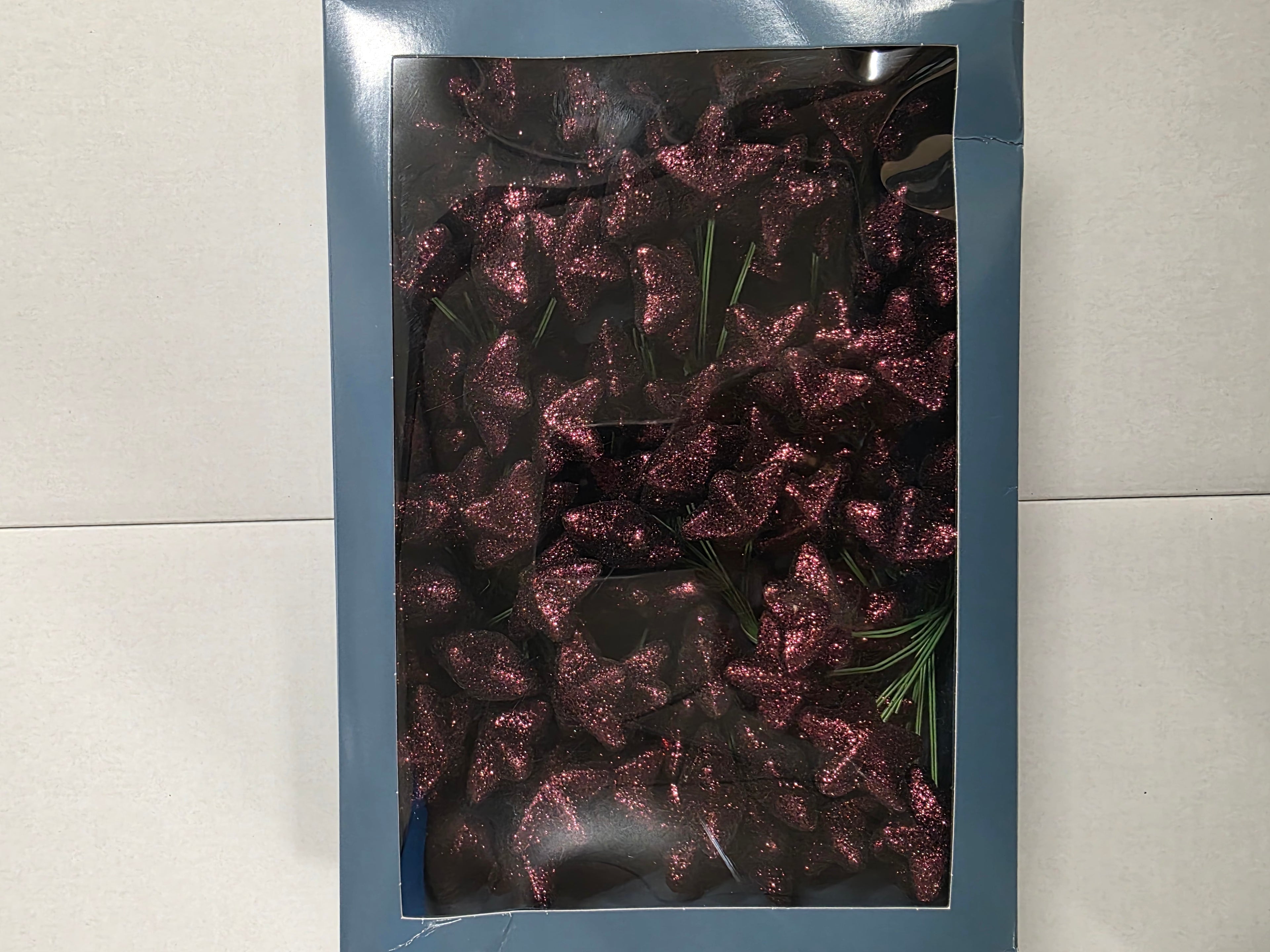 Wired Sparkling Stars Dark Orchid18x6 4cm