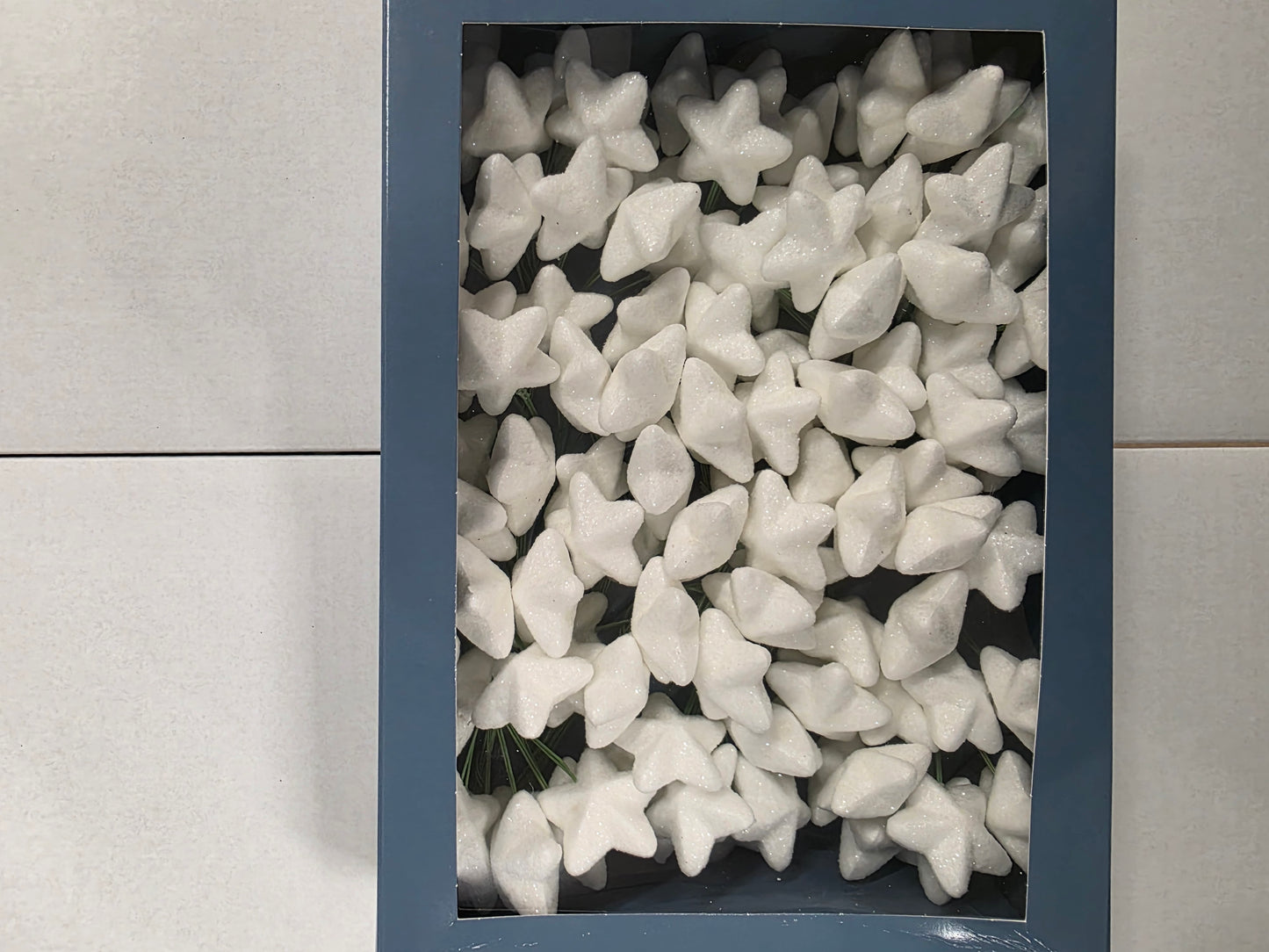 Wired Sparkling Stars White 18x6 4cm