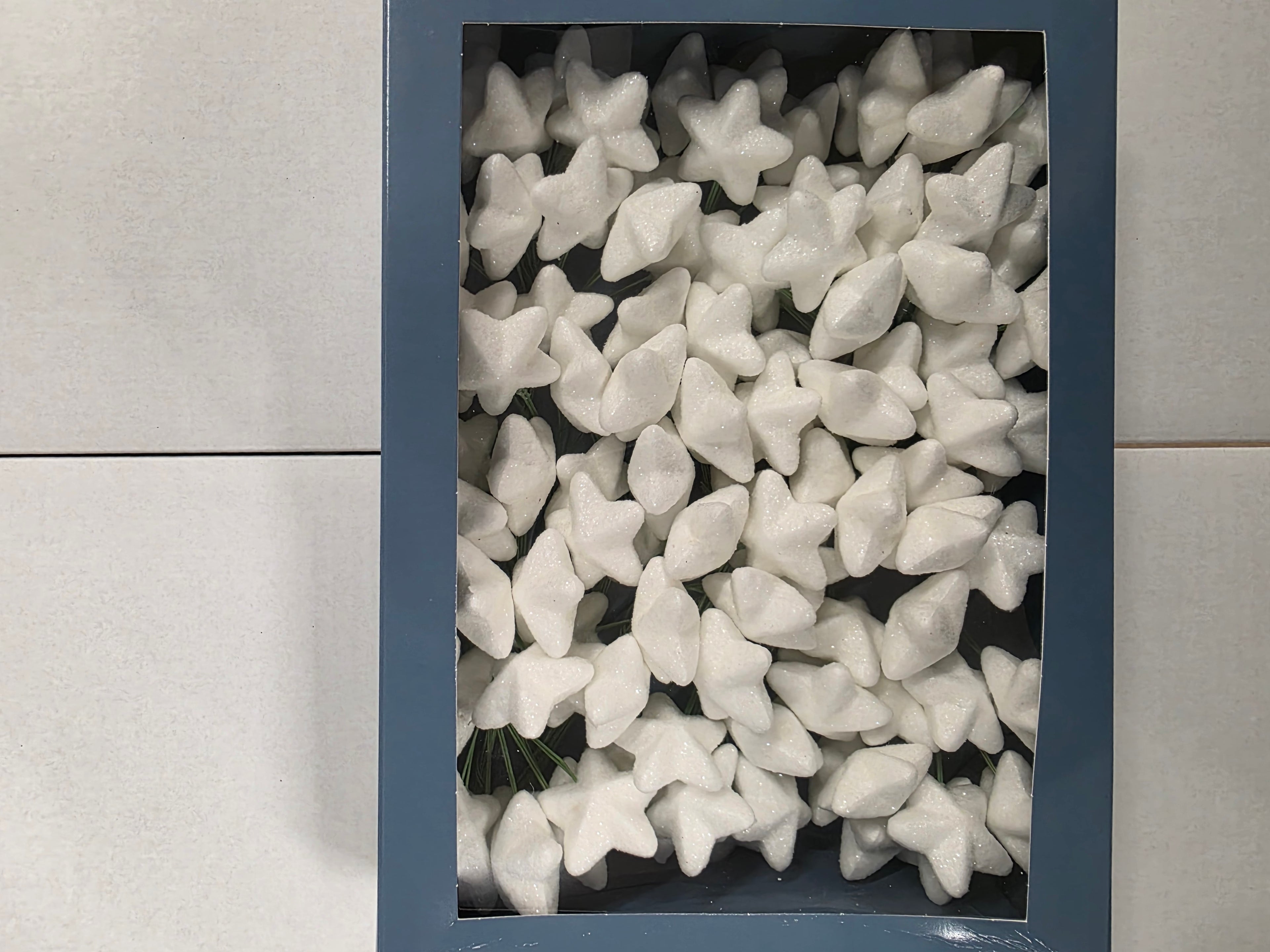 Wired Sparkling Stars White 18x6 4cm