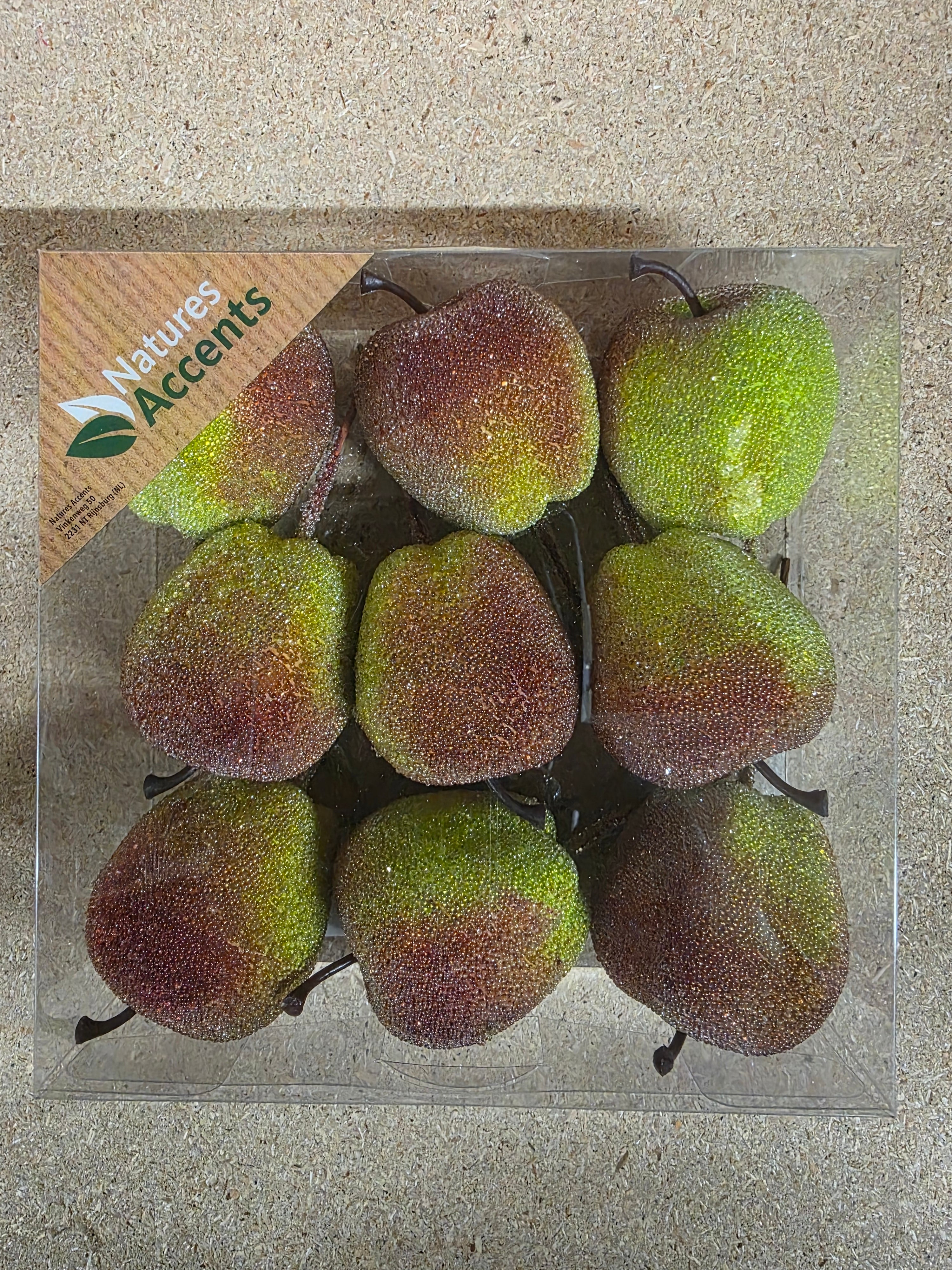 Apples Sugar On Wire 5cm Green X9