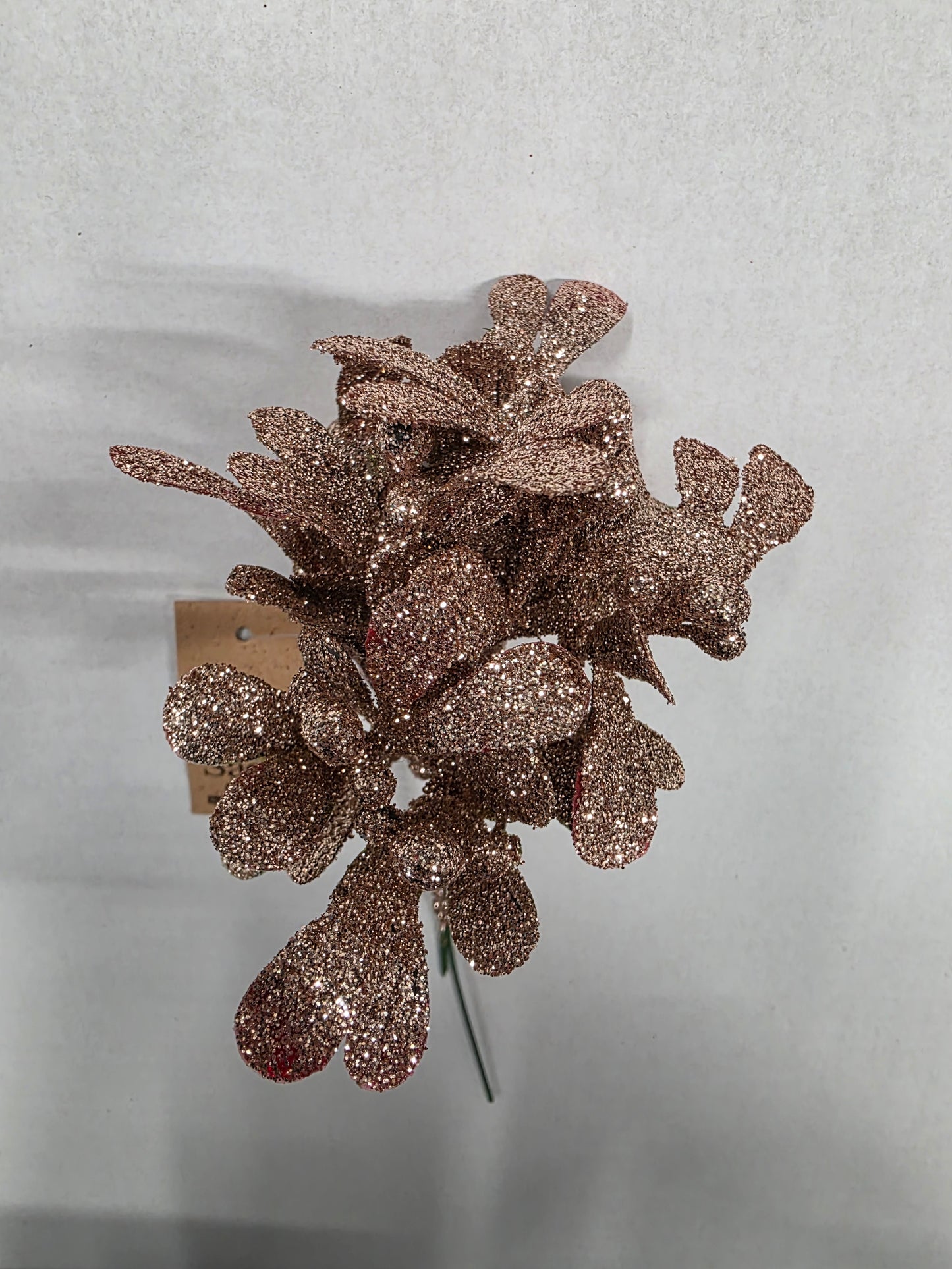 Pick Glittered Mistletoe Rose Gold