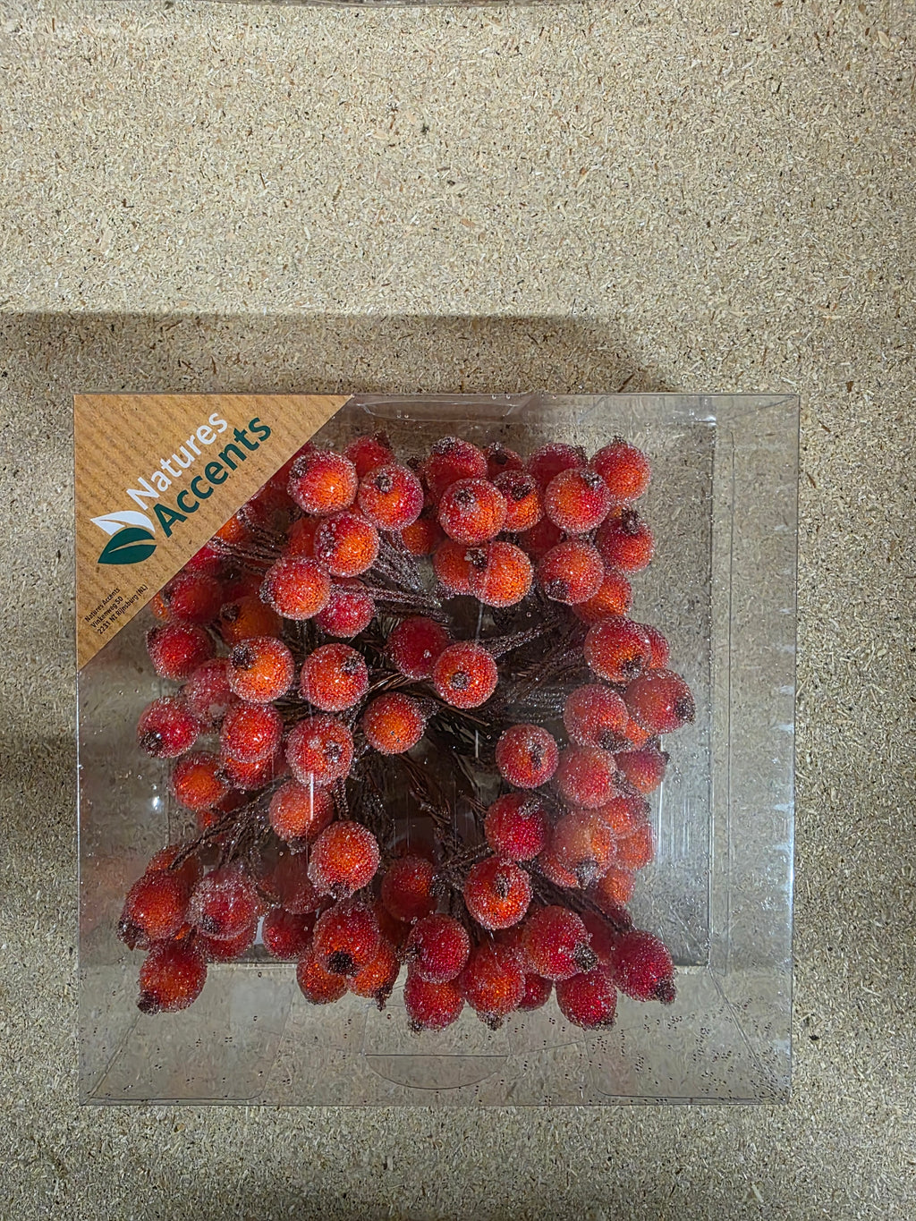 Berries Frosted 12mm On Wire X120 Orange