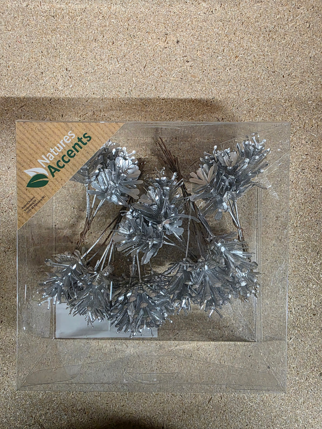 Pinecone On Wire X30 Silver 3cm  (PACK OF 2)