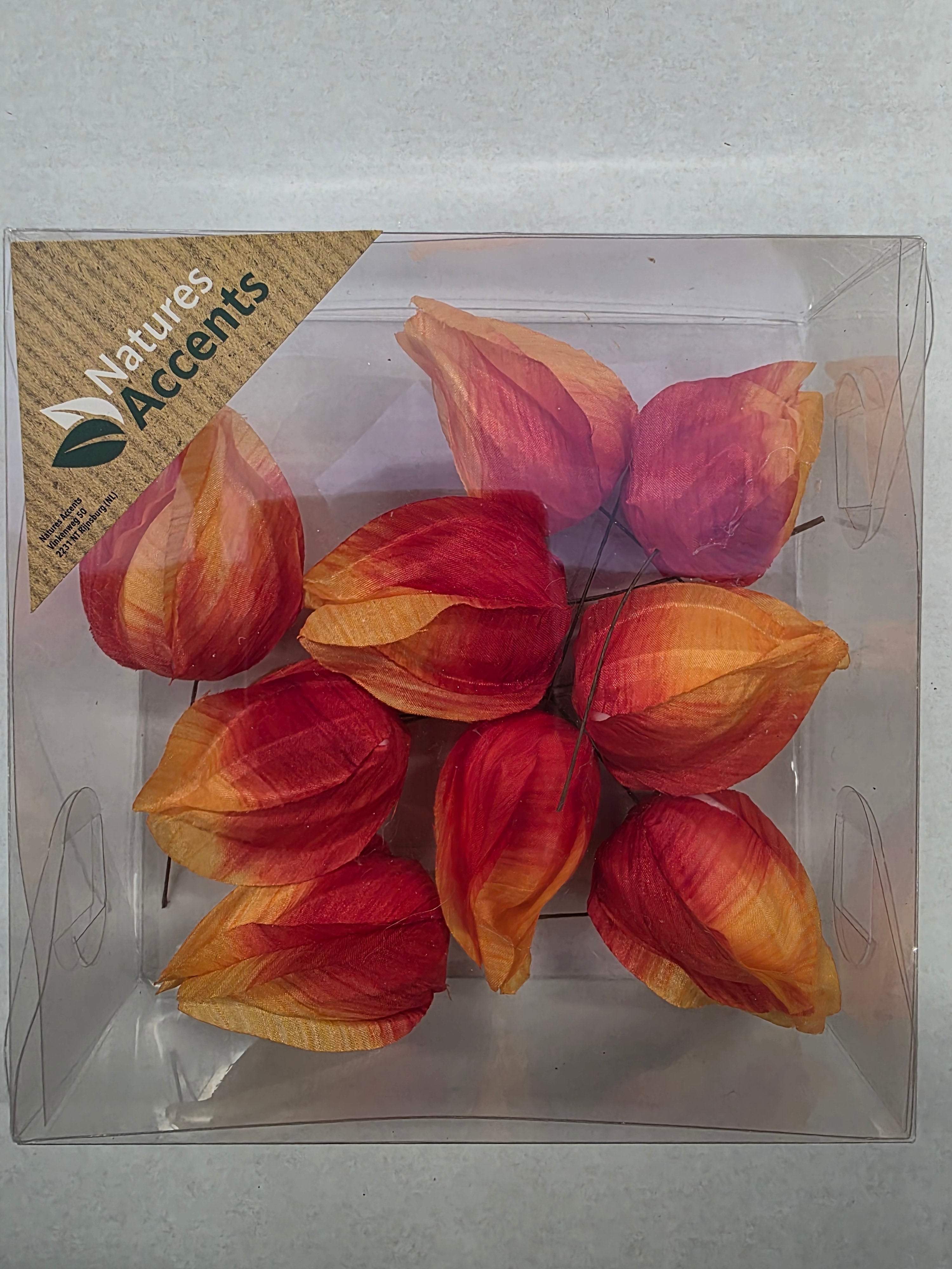 Lantern Fruit On Wire Orange 4cm  (PACK OF 2)