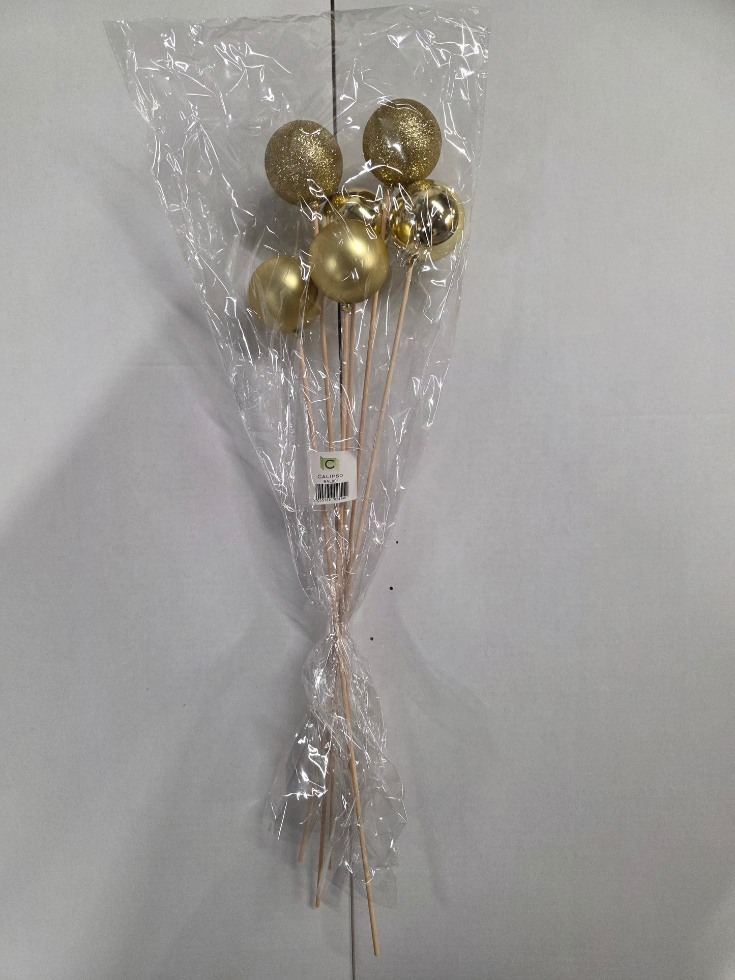Bauble Pick Assorted Gold 50cm X6