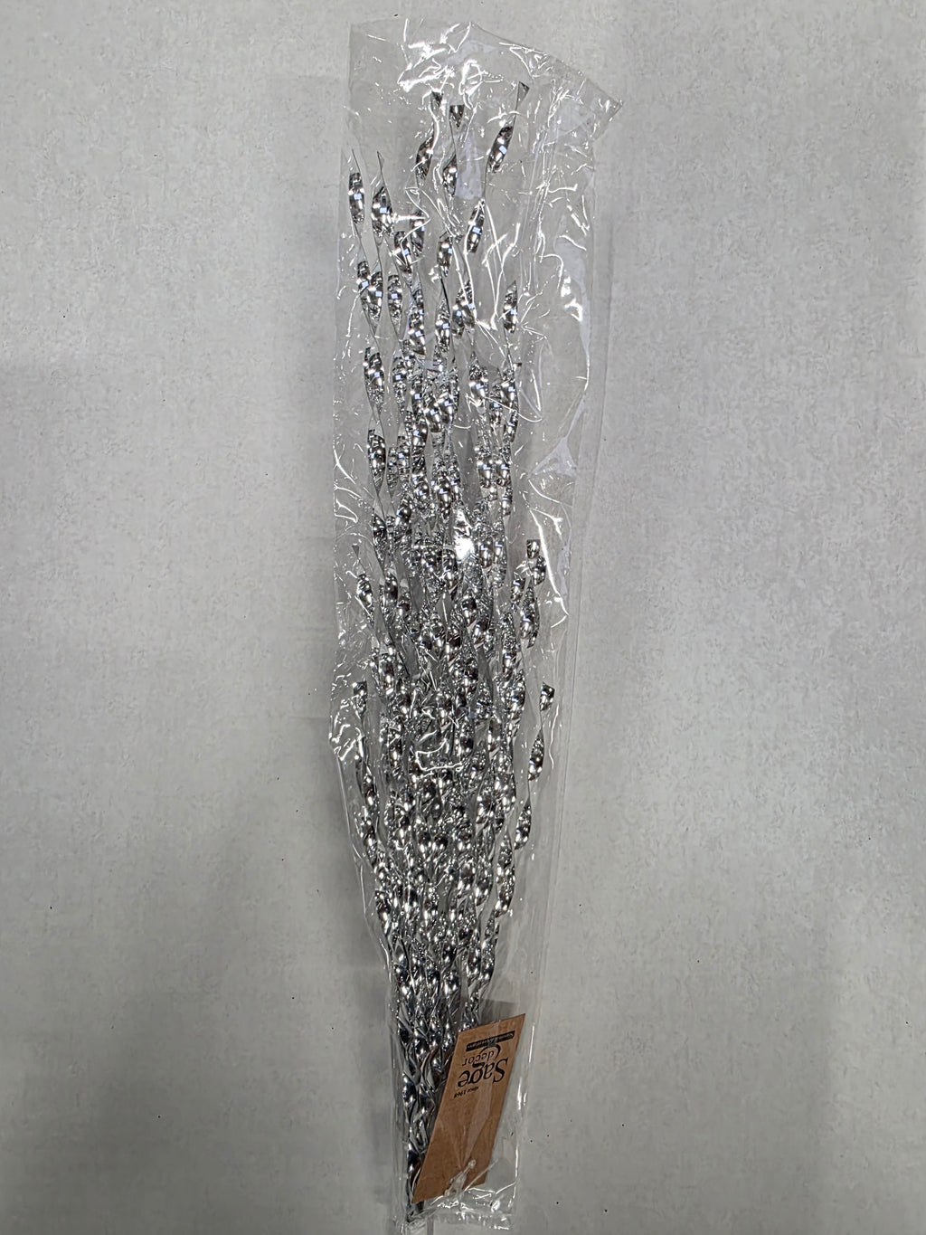 Sparkle Twist Spray Silver 45cm  (PACK OF 3)