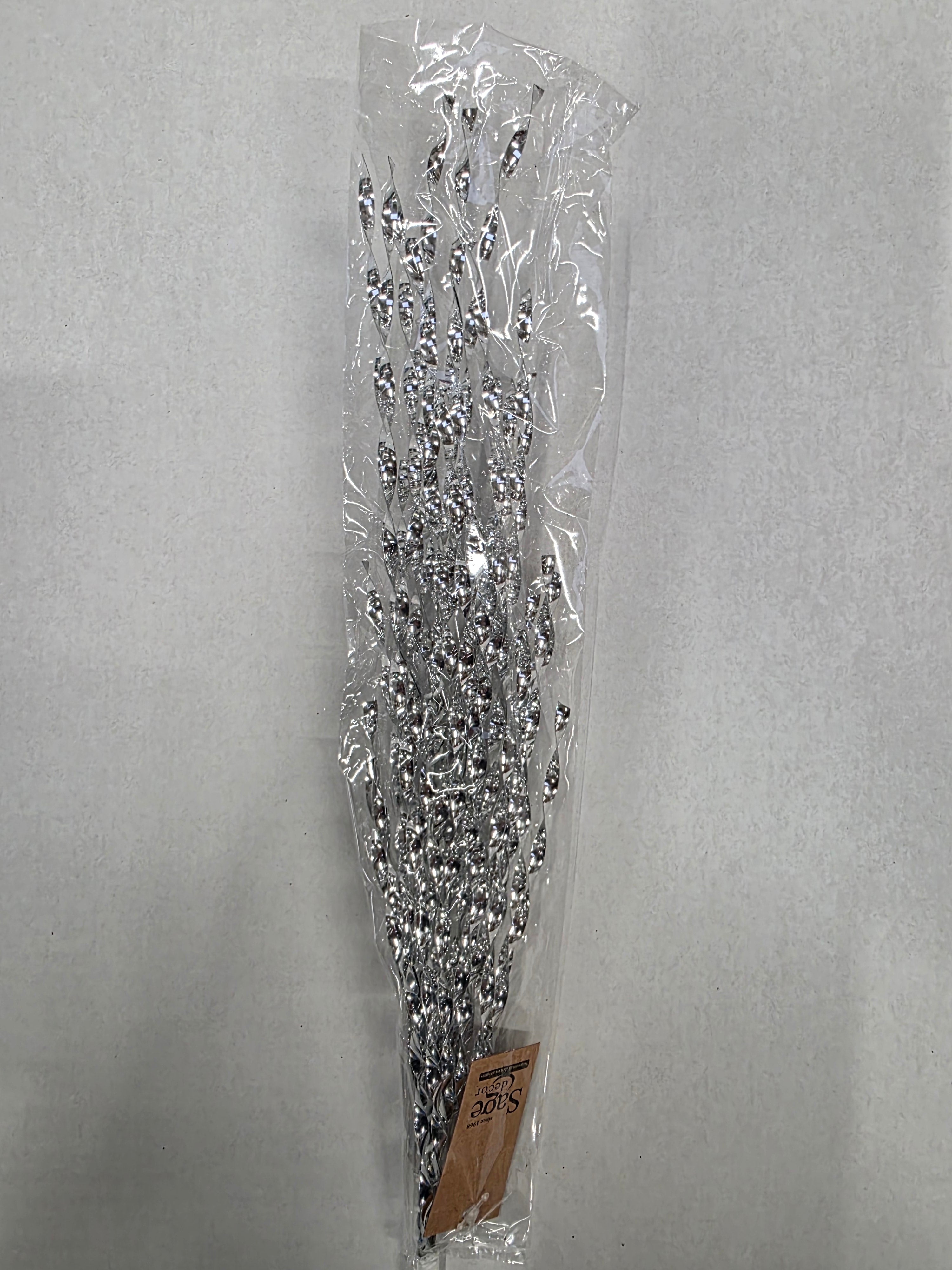 Sparkle Twist Spray Silver 45cm  (PACK OF 3)