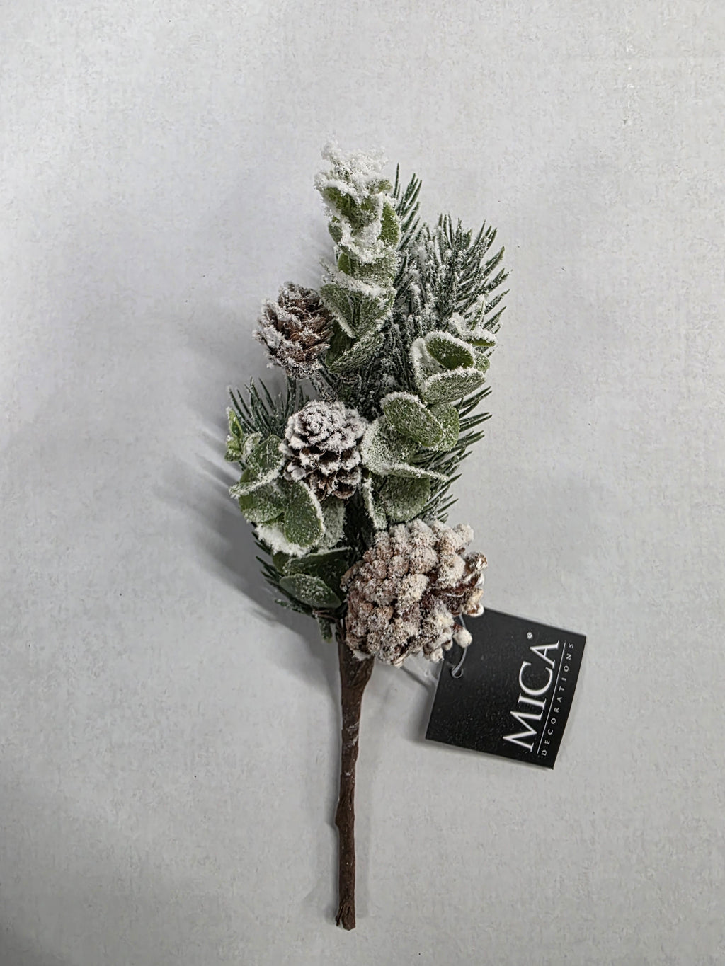 Pick Pine Cone Green 25cm  (PACK OF 3)