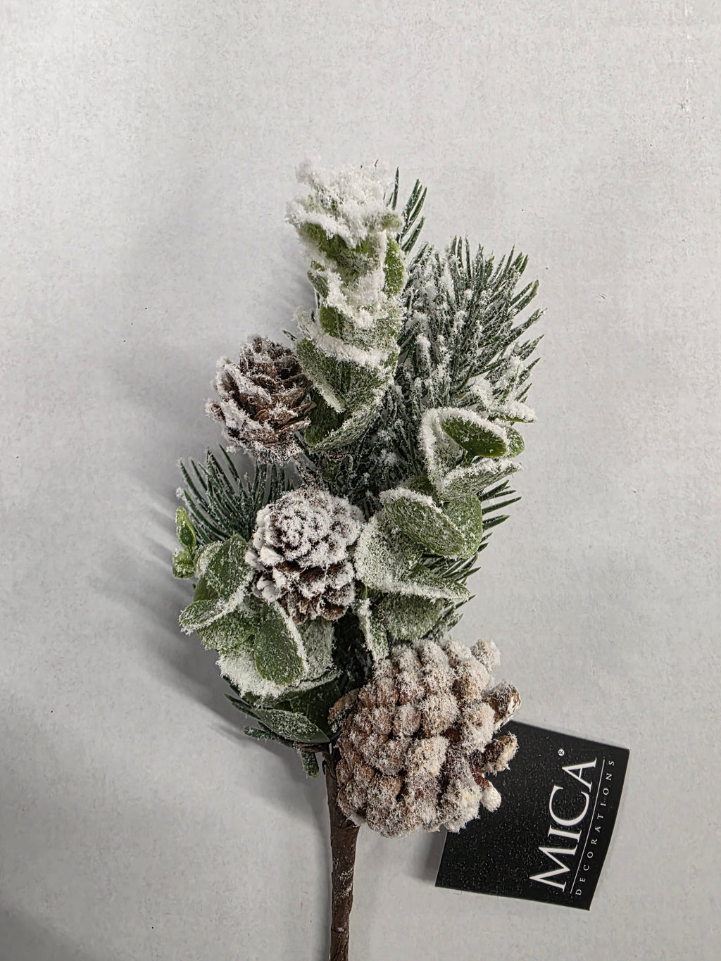 Pick Pine Cone Green 25cm  (PACK OF 3)