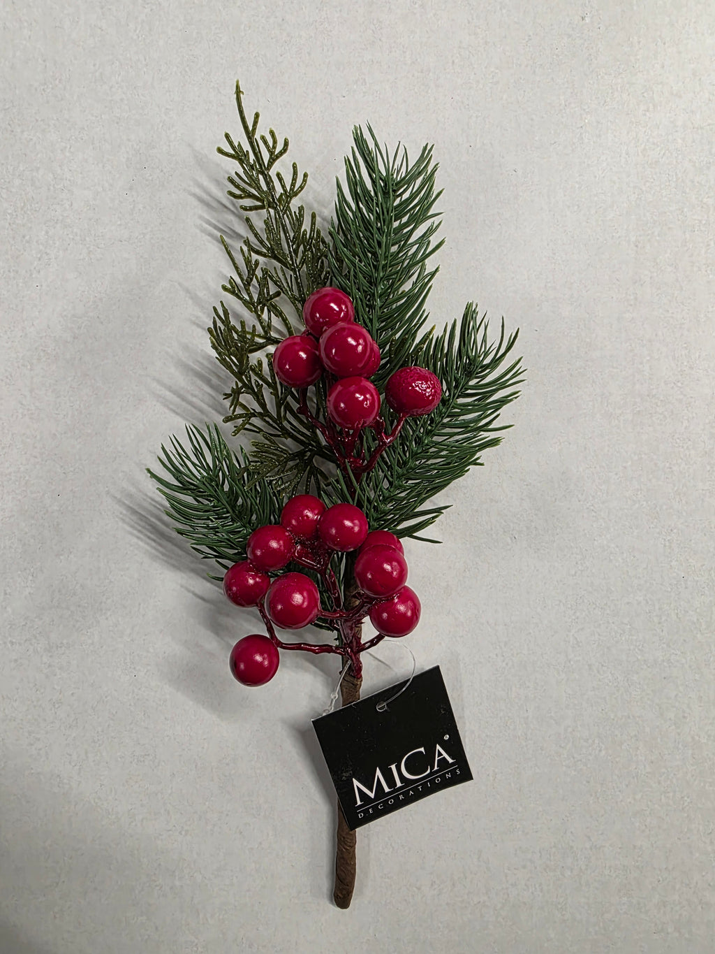 Pick Pine Berries Red 25cm  (PACK OF 3)