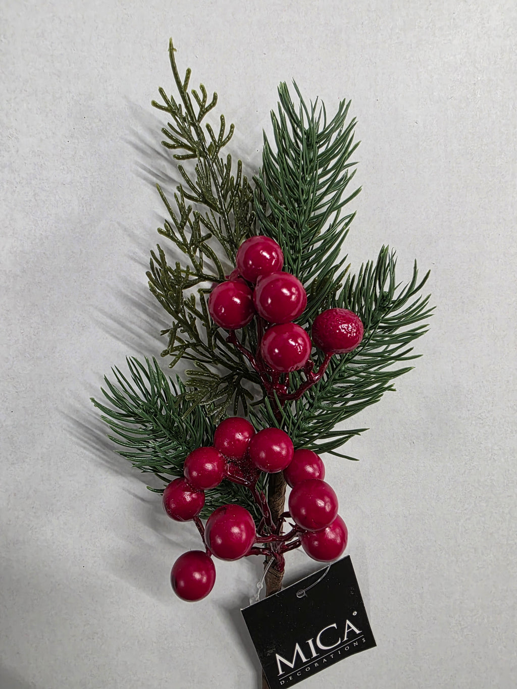 Pick Pine Berries Red 25cm  (PACK OF 3)