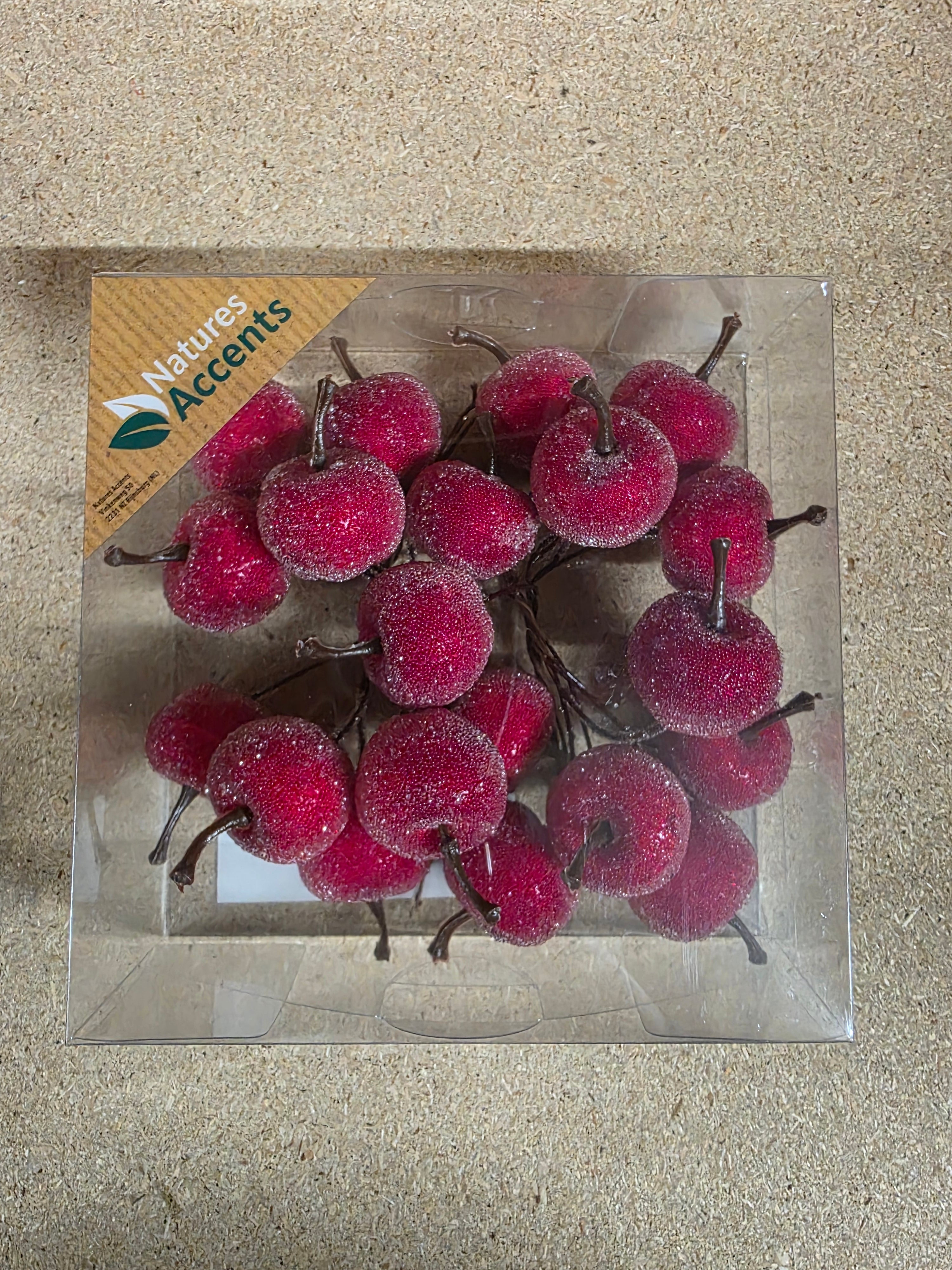 Apples On Wire In Box Red 6cm X6