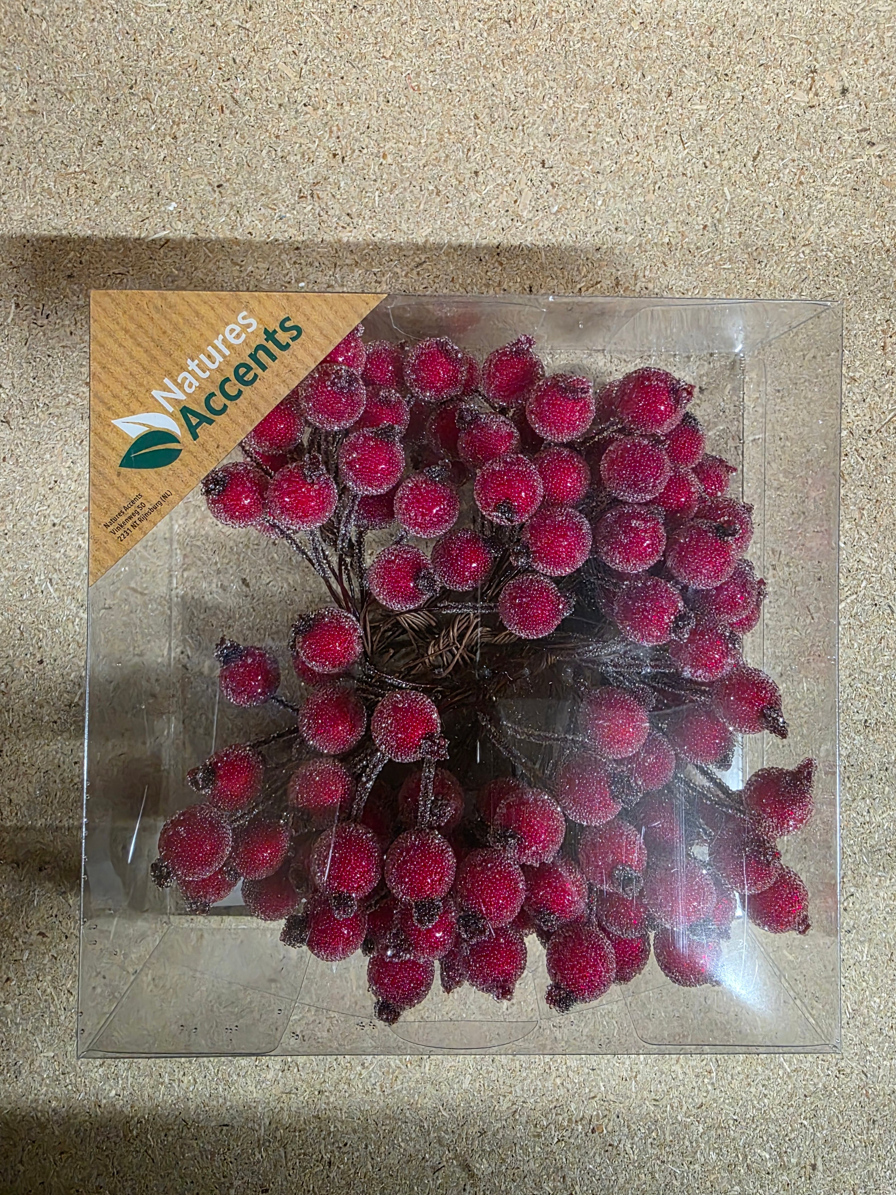 Berries Frosted 12mm On Wire X120 Red