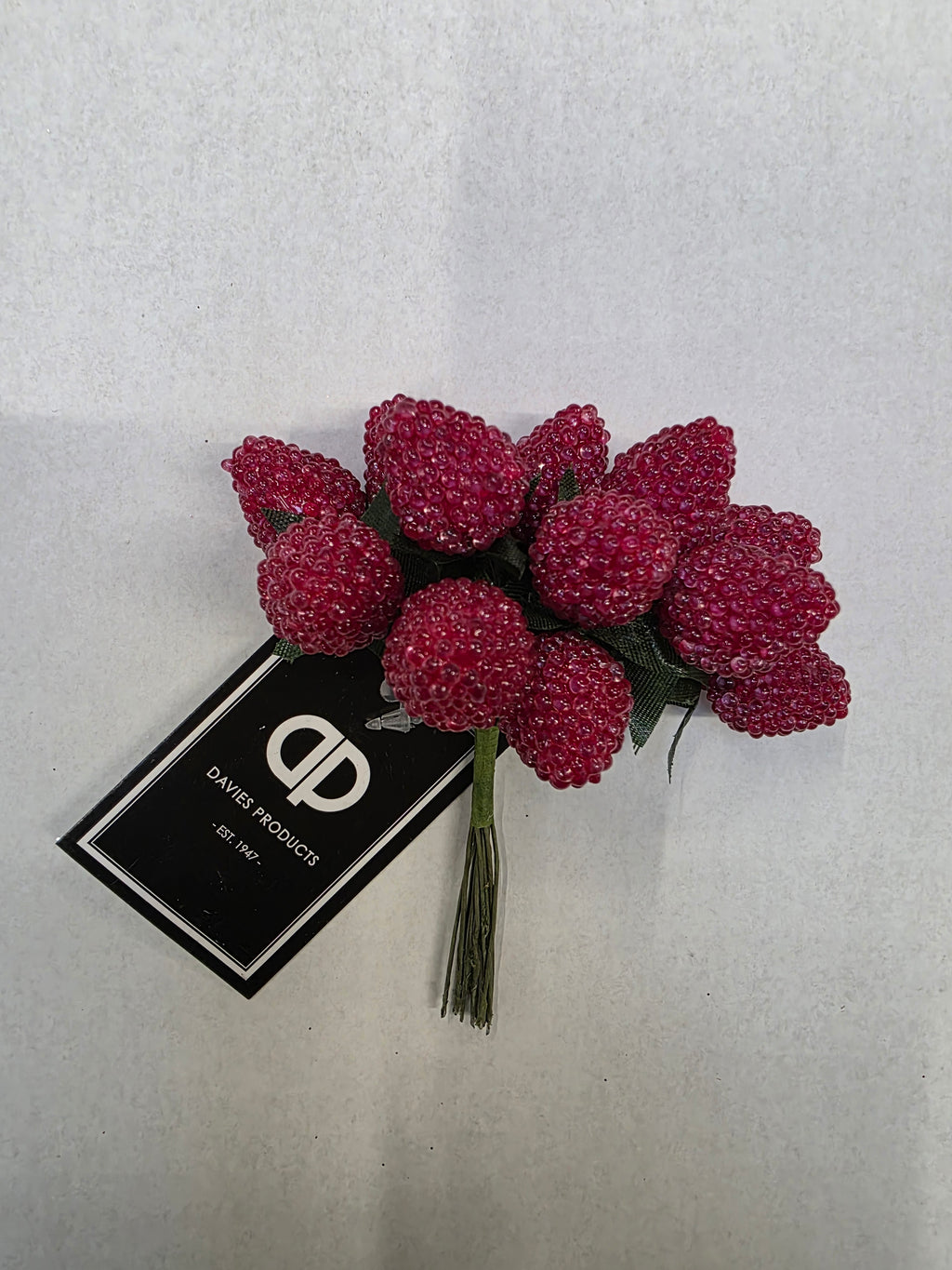 Raspberries On Wire Bunch Assorted X12  (PACK OF 4)