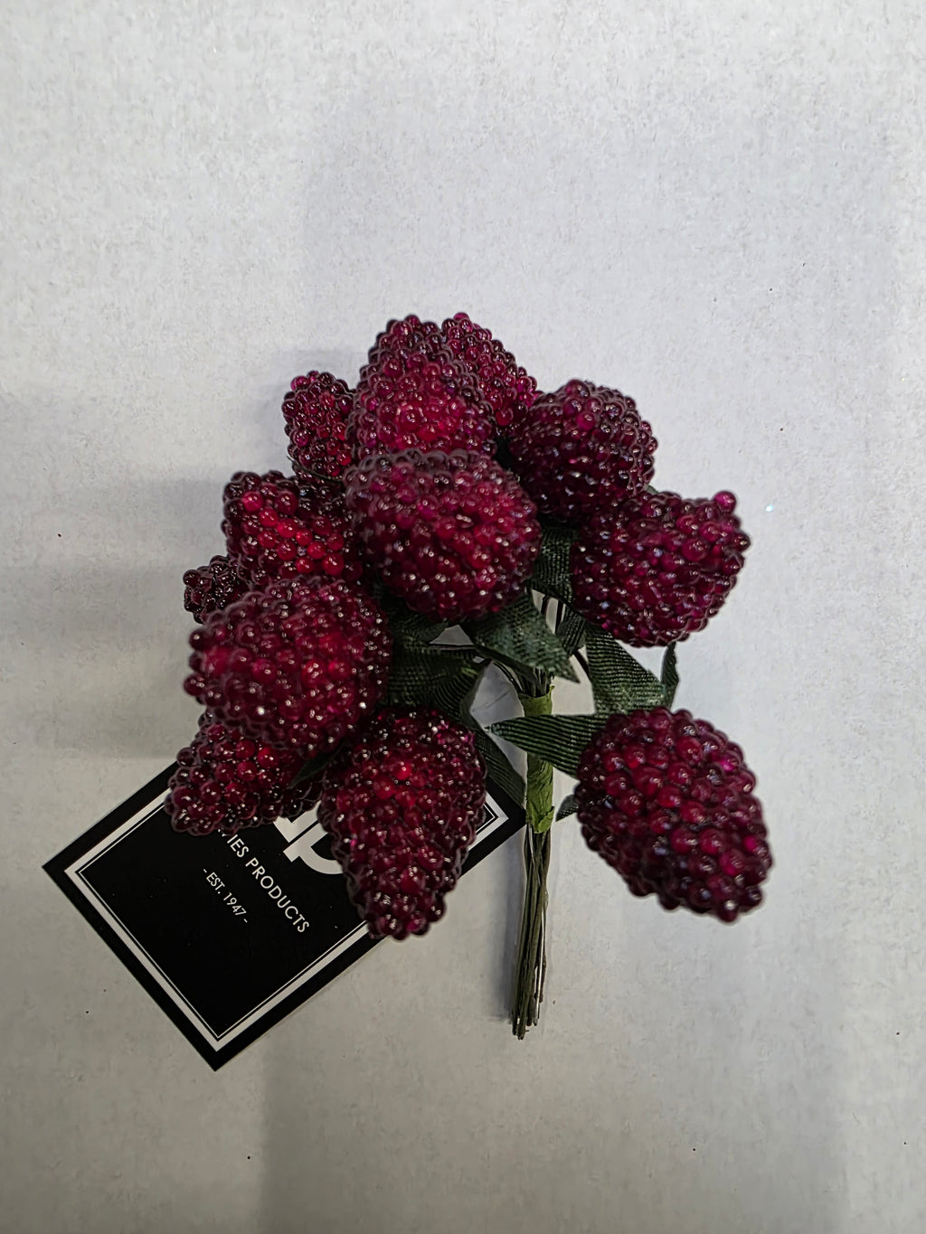 Raspberries On Wire Bunch Assorted X12  (PACK OF 4)