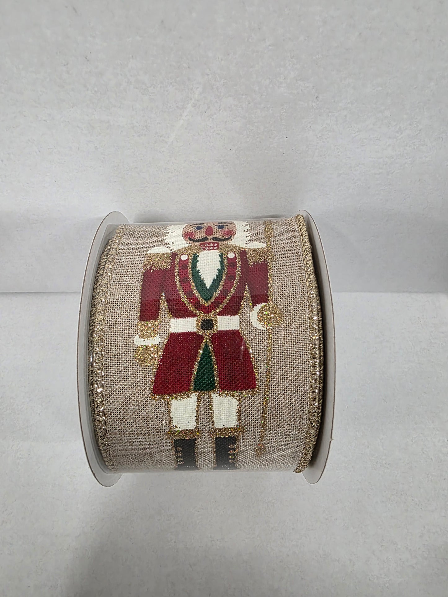 Xmas Ribbon Nutcracker Nat 63mm