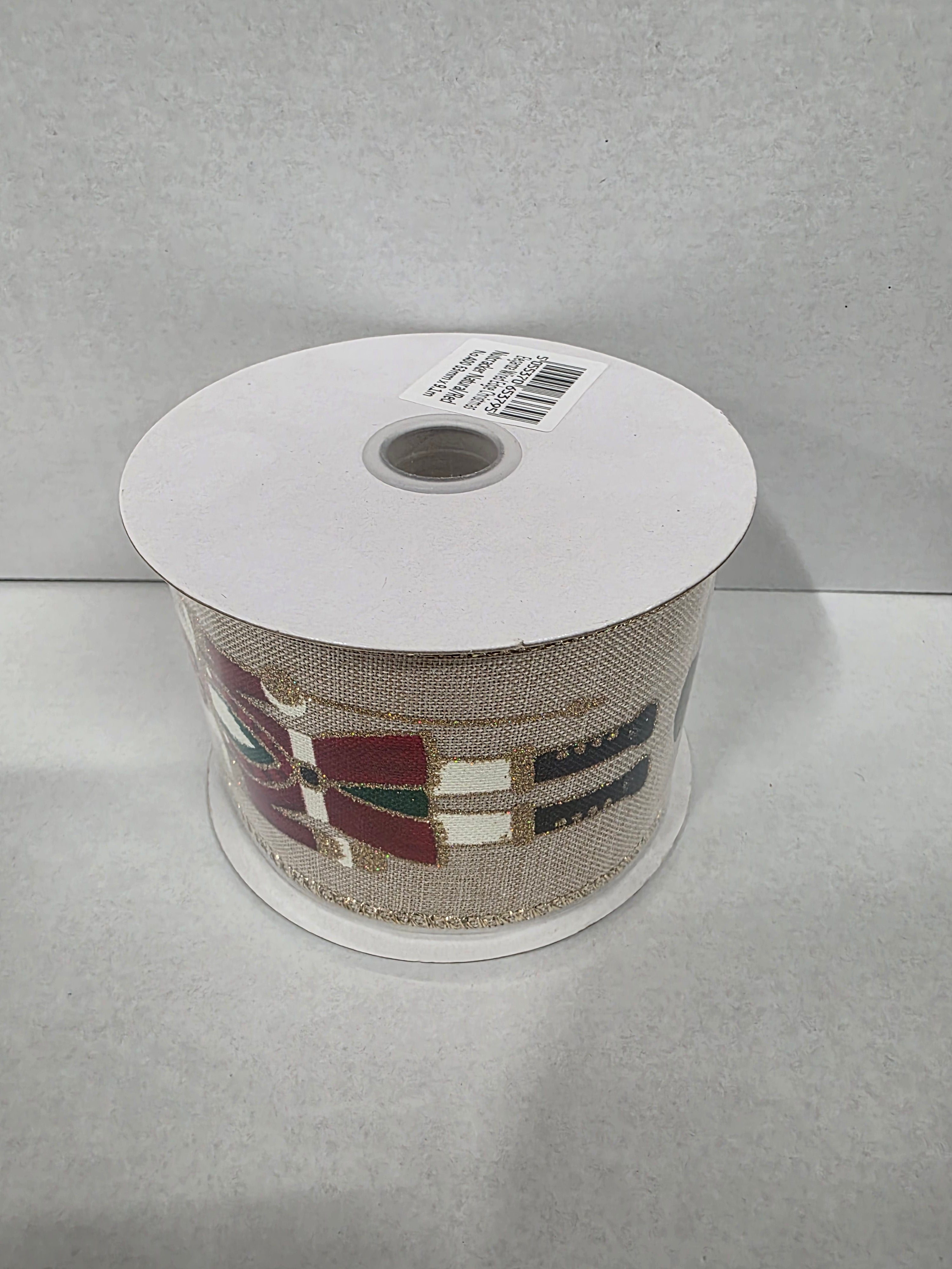 Xmas Ribbon Nutcracker Nat 63mm