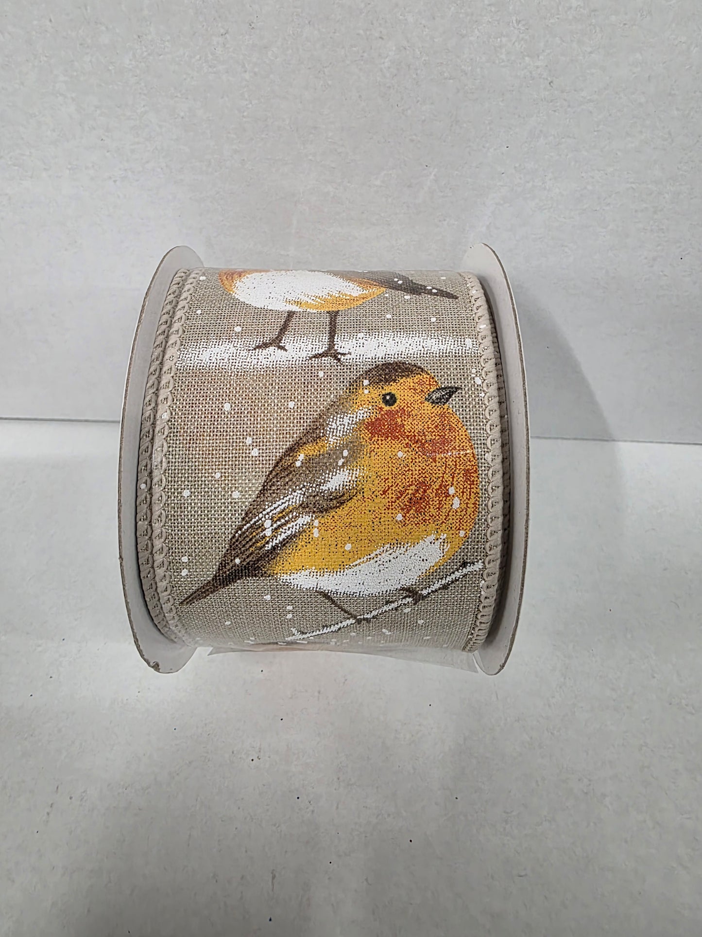 Xmas Ribbon Robin Natural