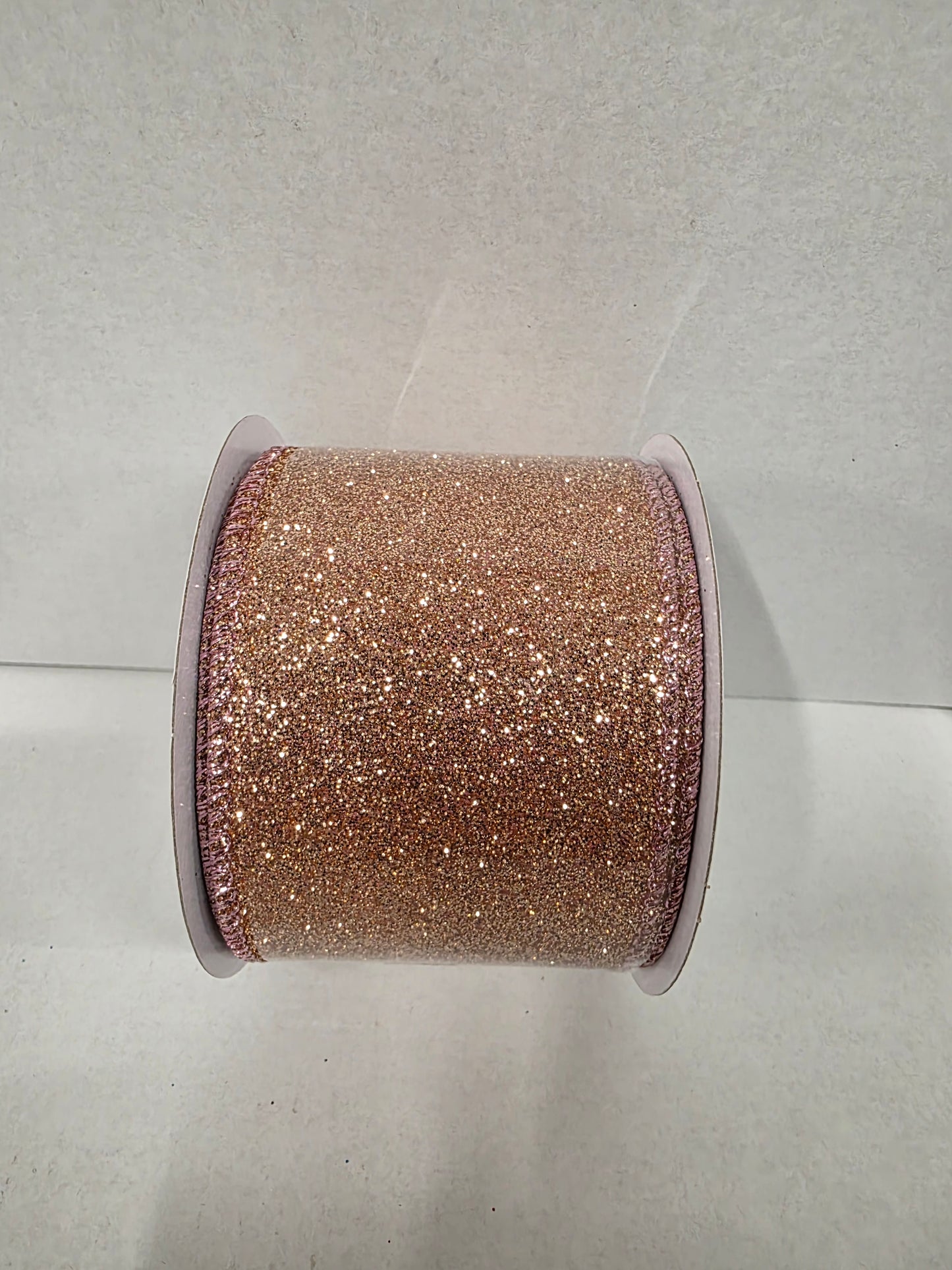 Ribbon Xmas Sparkle Rose Gold 63mm