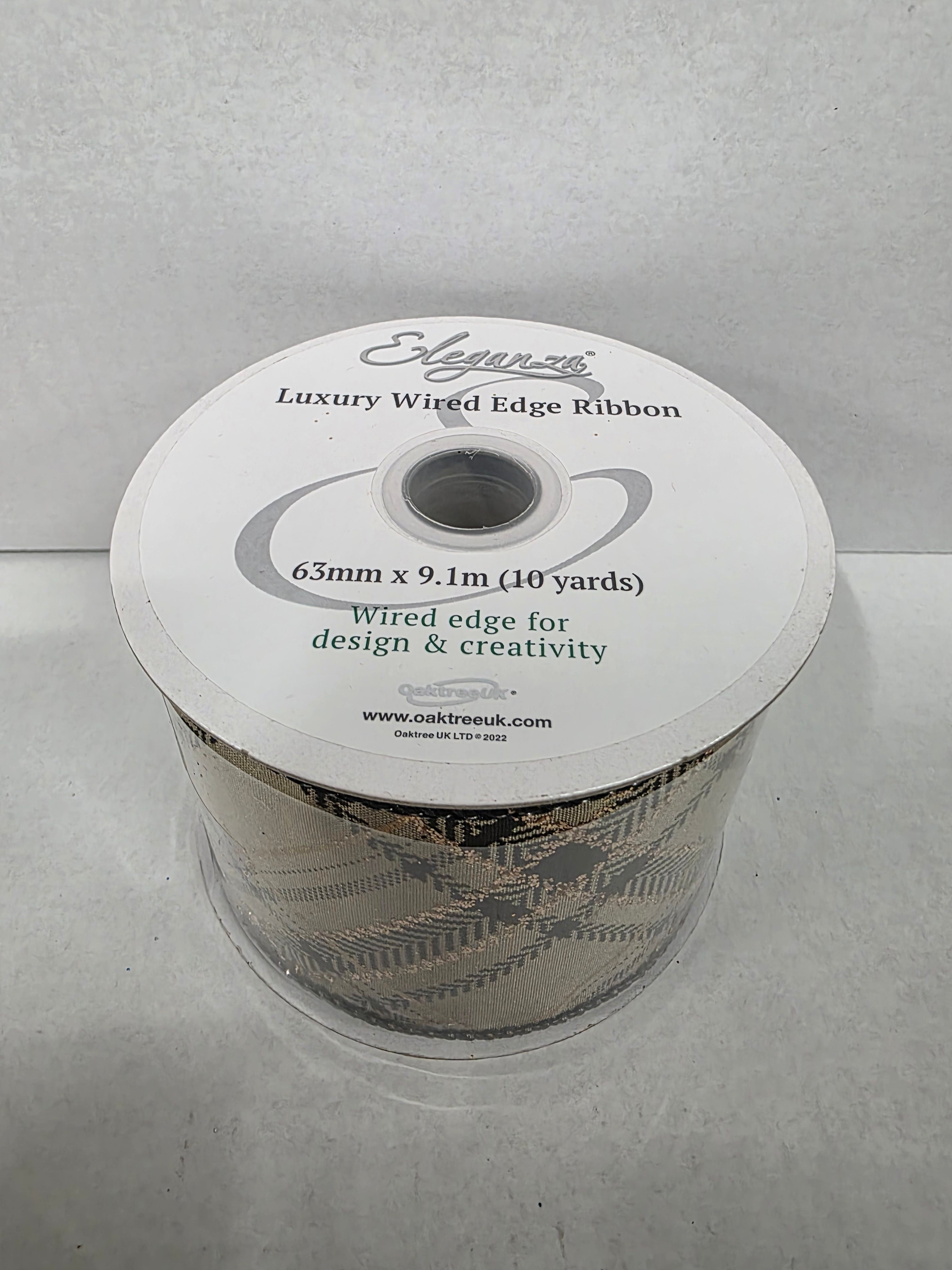 Xmas Ribbon Check Mocha Black